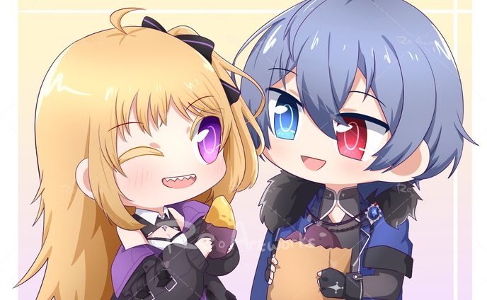 Chibi couple [commission]