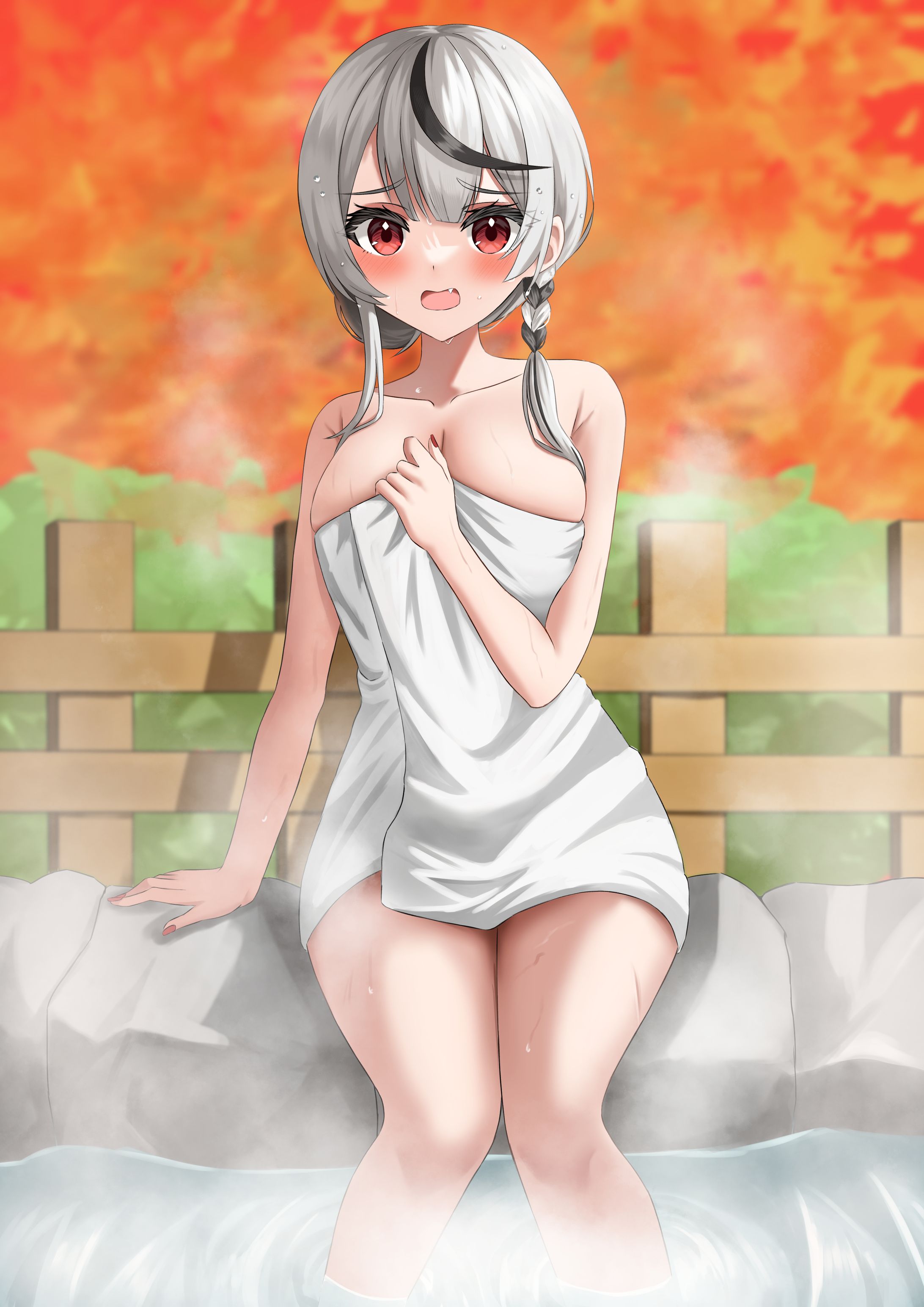 温泉に入る沙花叉-1