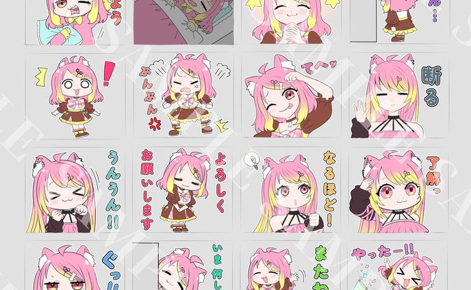 Vライバー　犬見ぽめこ様　LINEスタンプ