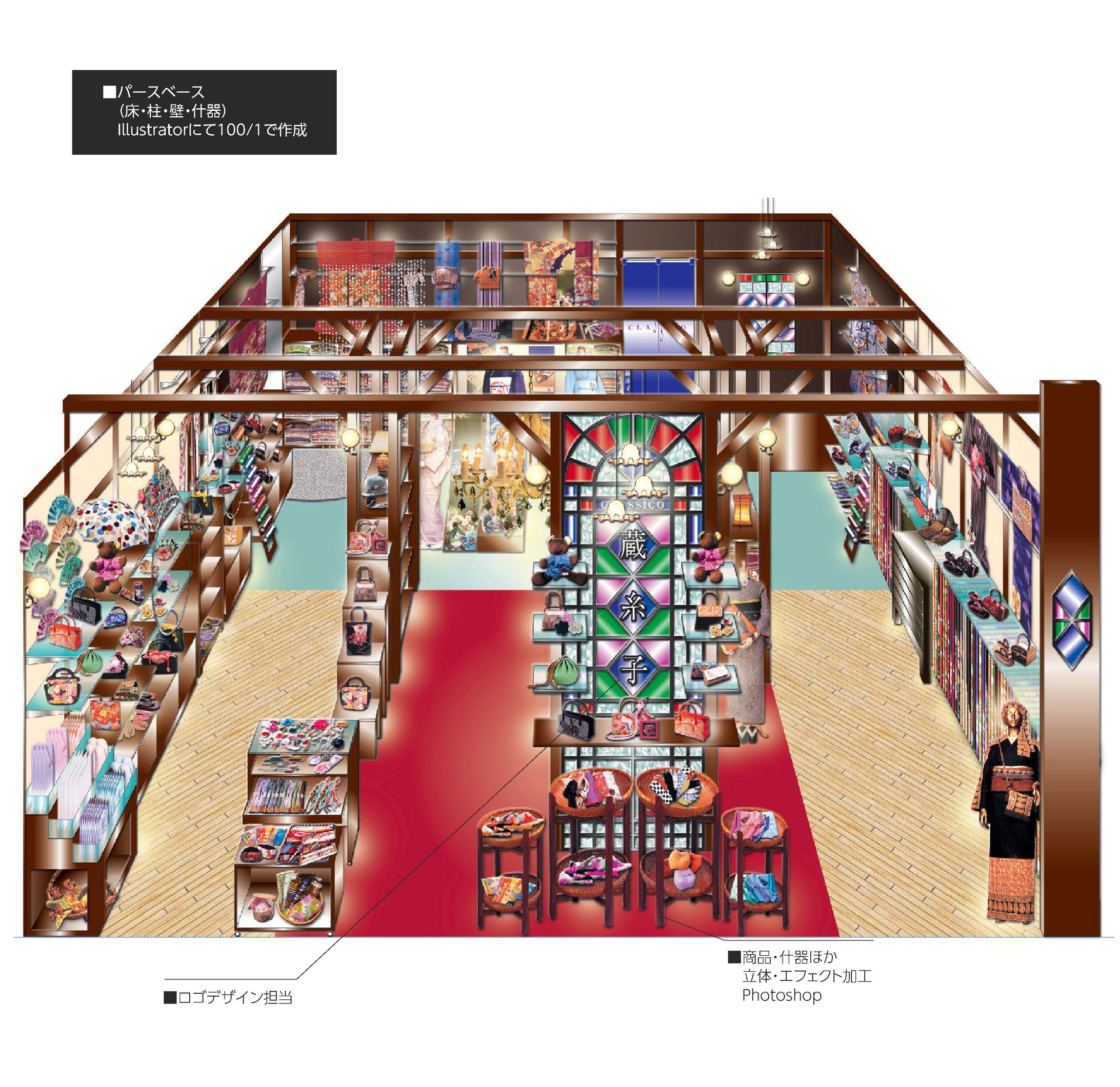 店舗・内装デザイン：DJ 凛パース -1