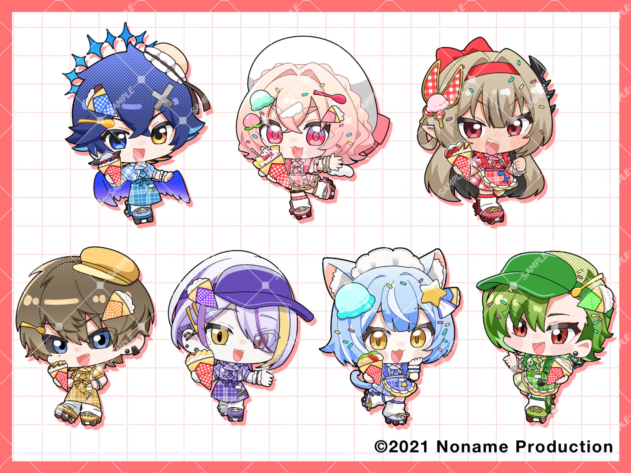 『のなめぷろだくしょん』✕マリオンクレープのコラボミニキャライラスト-1