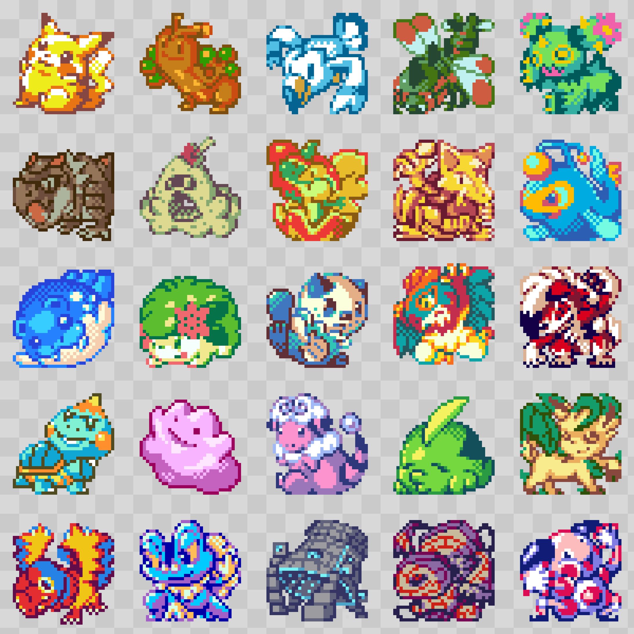 （ファンアート】32×32ポケモンドット絵-1