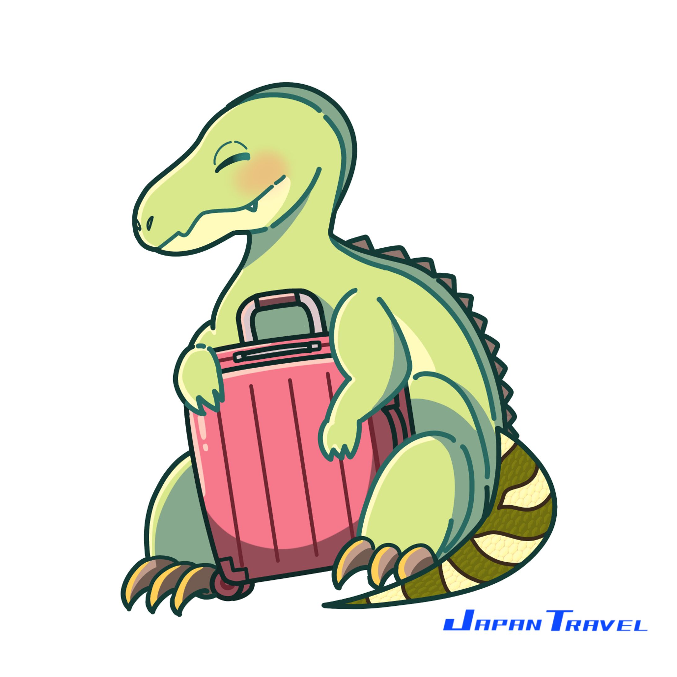 【work】旅行会社様ステッカー用イラスト-1