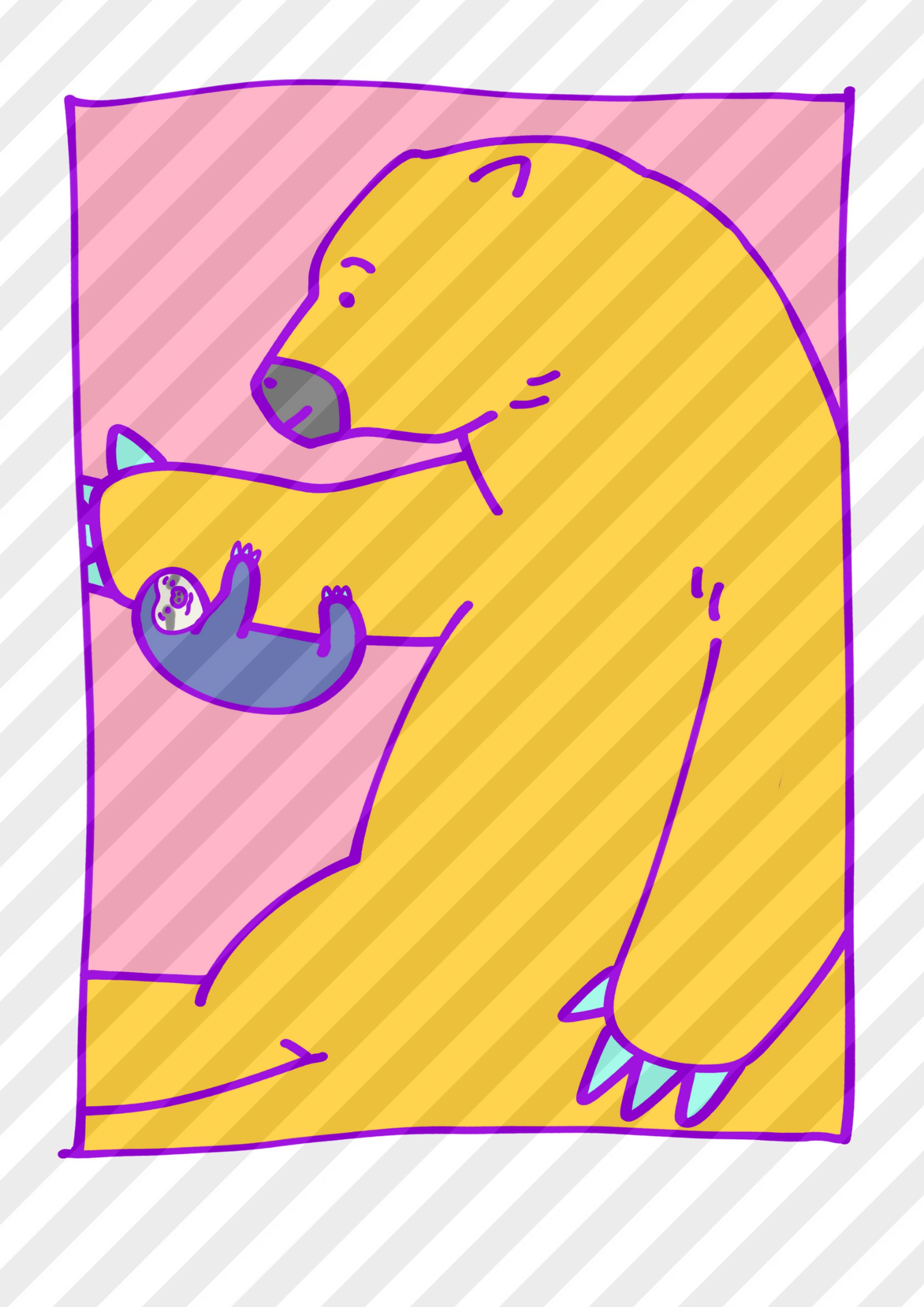 メガテリウムとナマケモノ-1