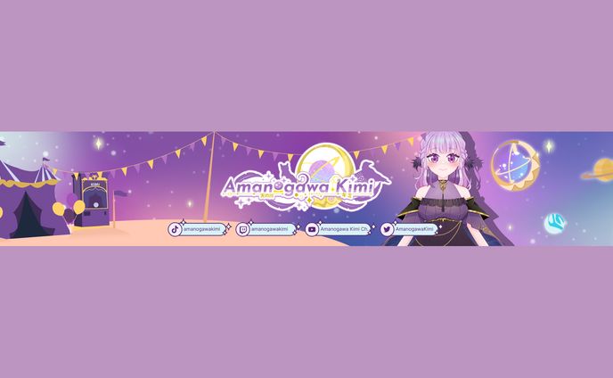 Banner Youtube And Banner Twitter For Amanogawa Kimi