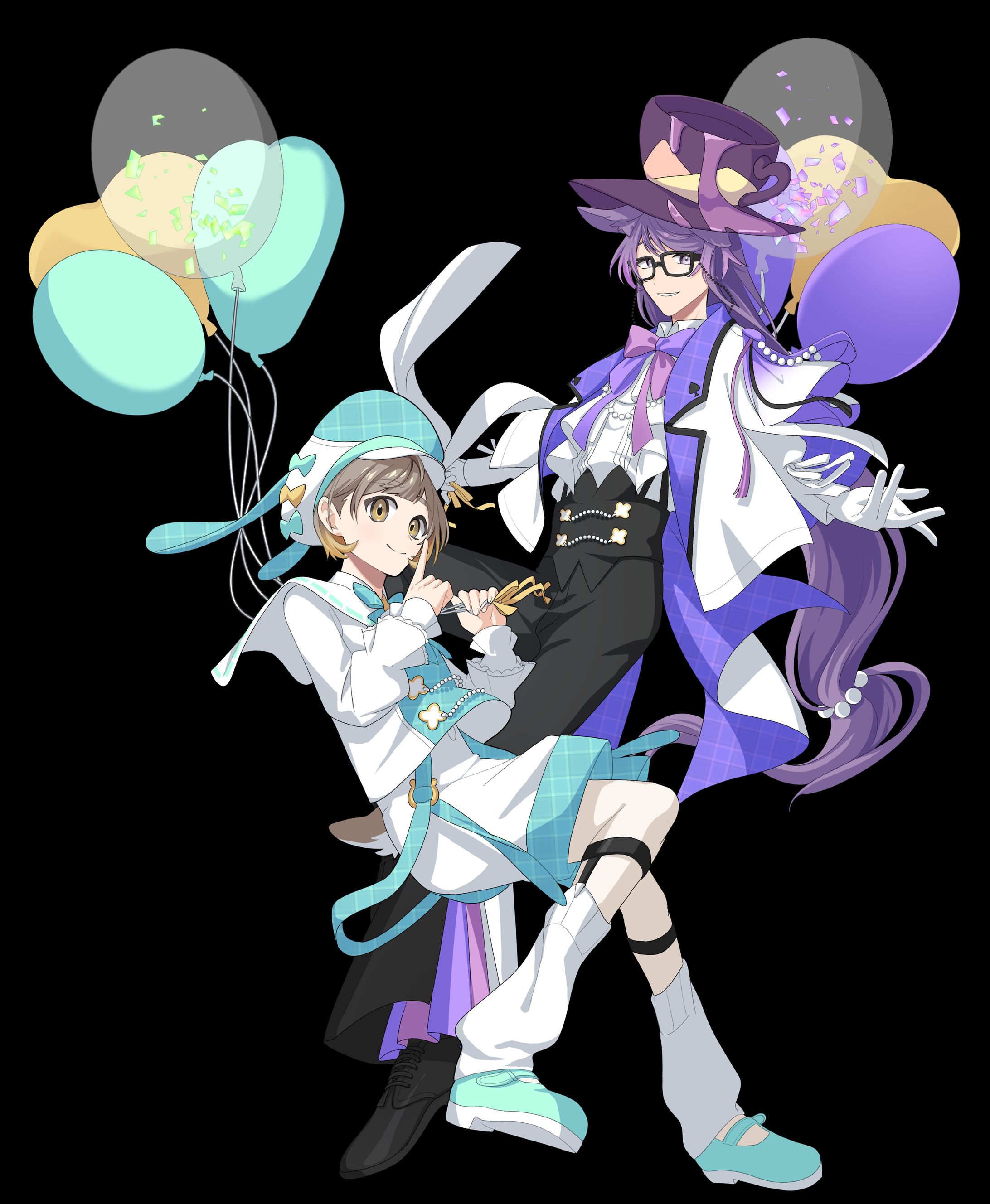 【オリジナル】アイドル風立ち絵・三面図-1