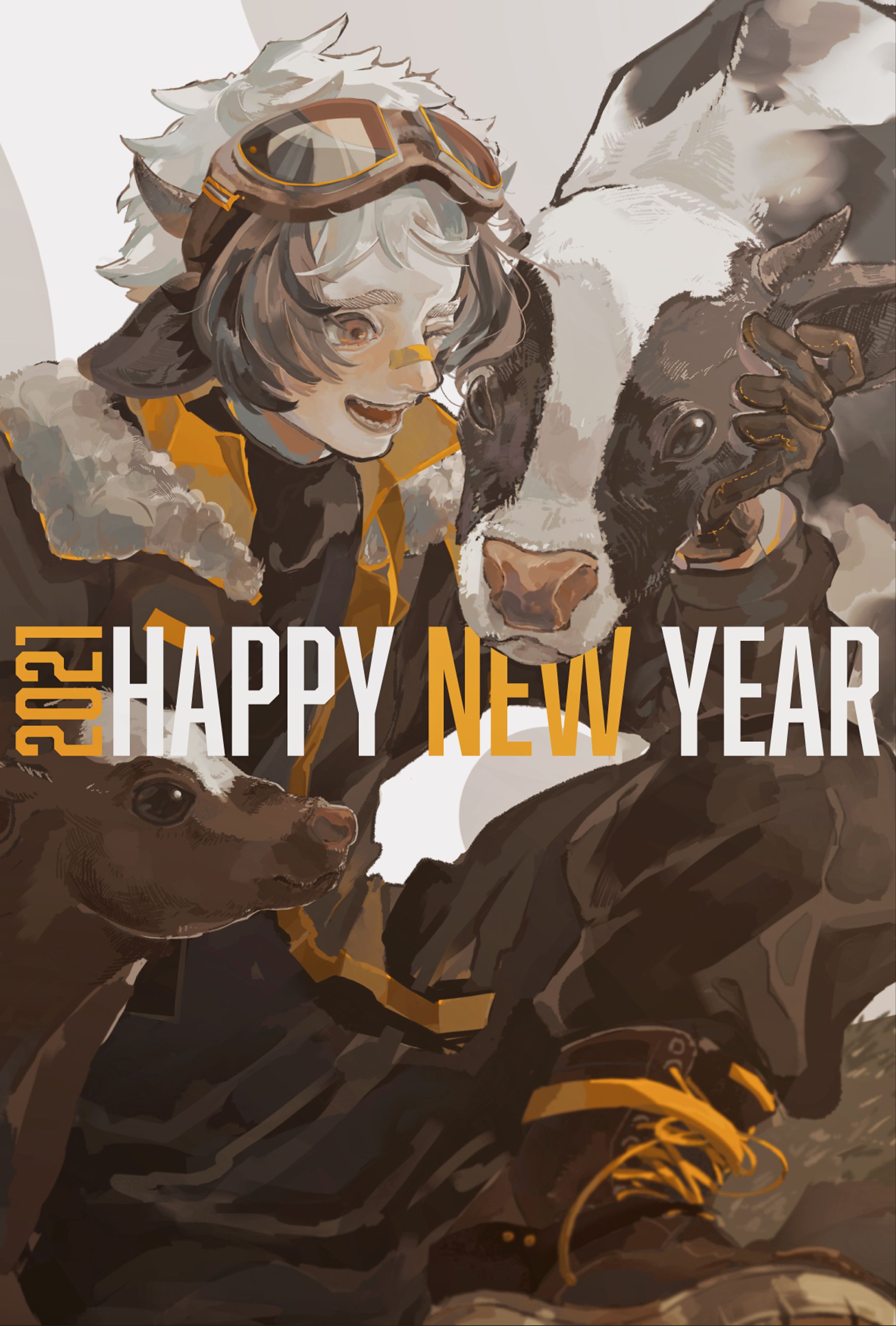【イラスト】年賀状2021-1