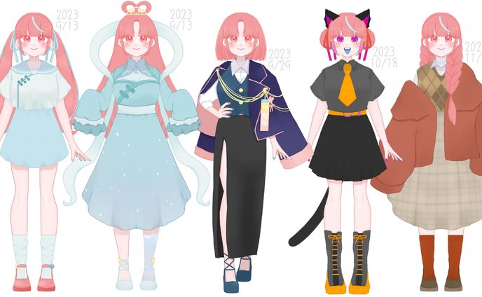 瓶覗月花 衣装