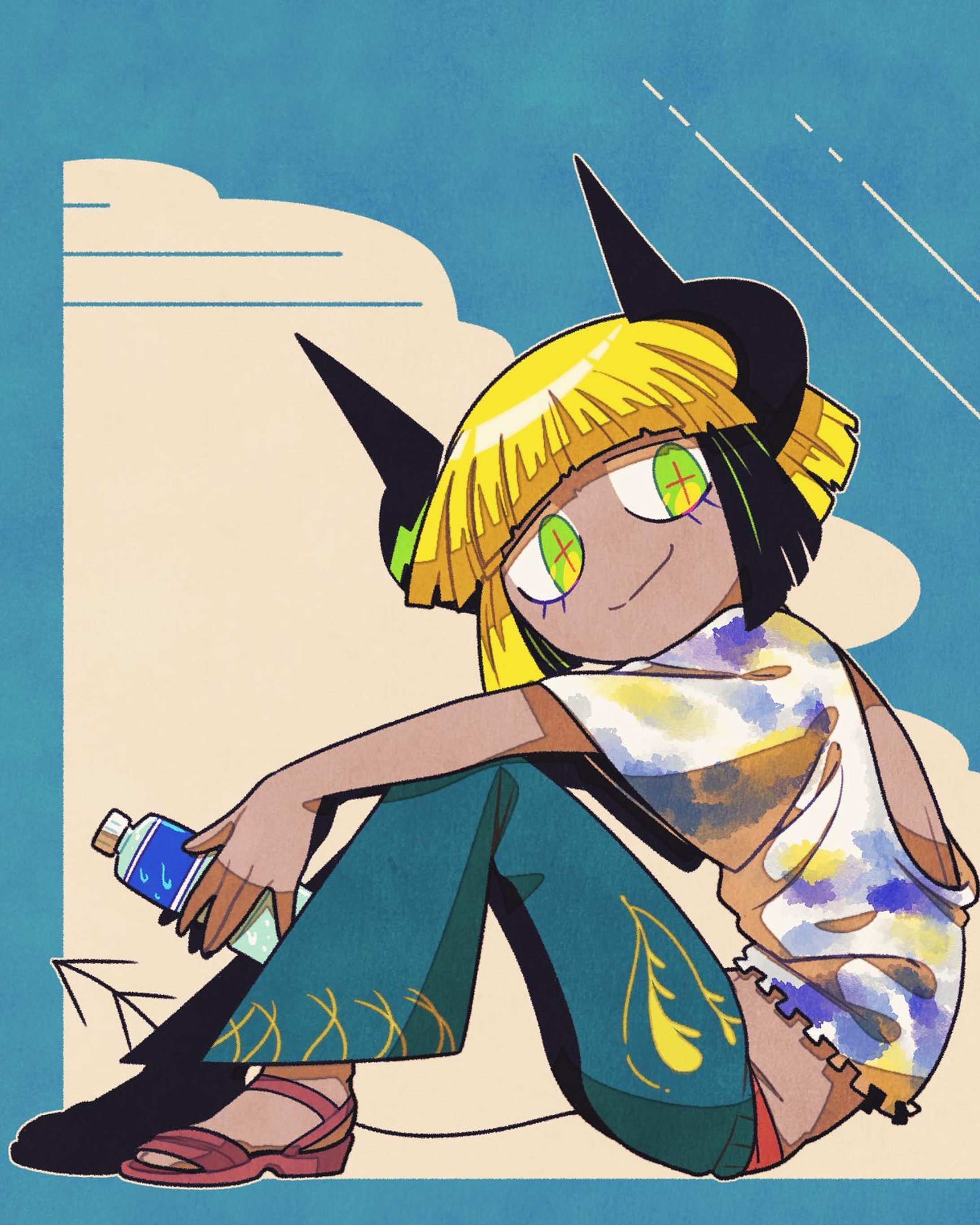 #イラスト #人外 #オリジナルイラスト 
#オリジナルキャラクター #illustration #monster #originalcharacter #characterdesign #touseioc 

ハロー、サマー-1
