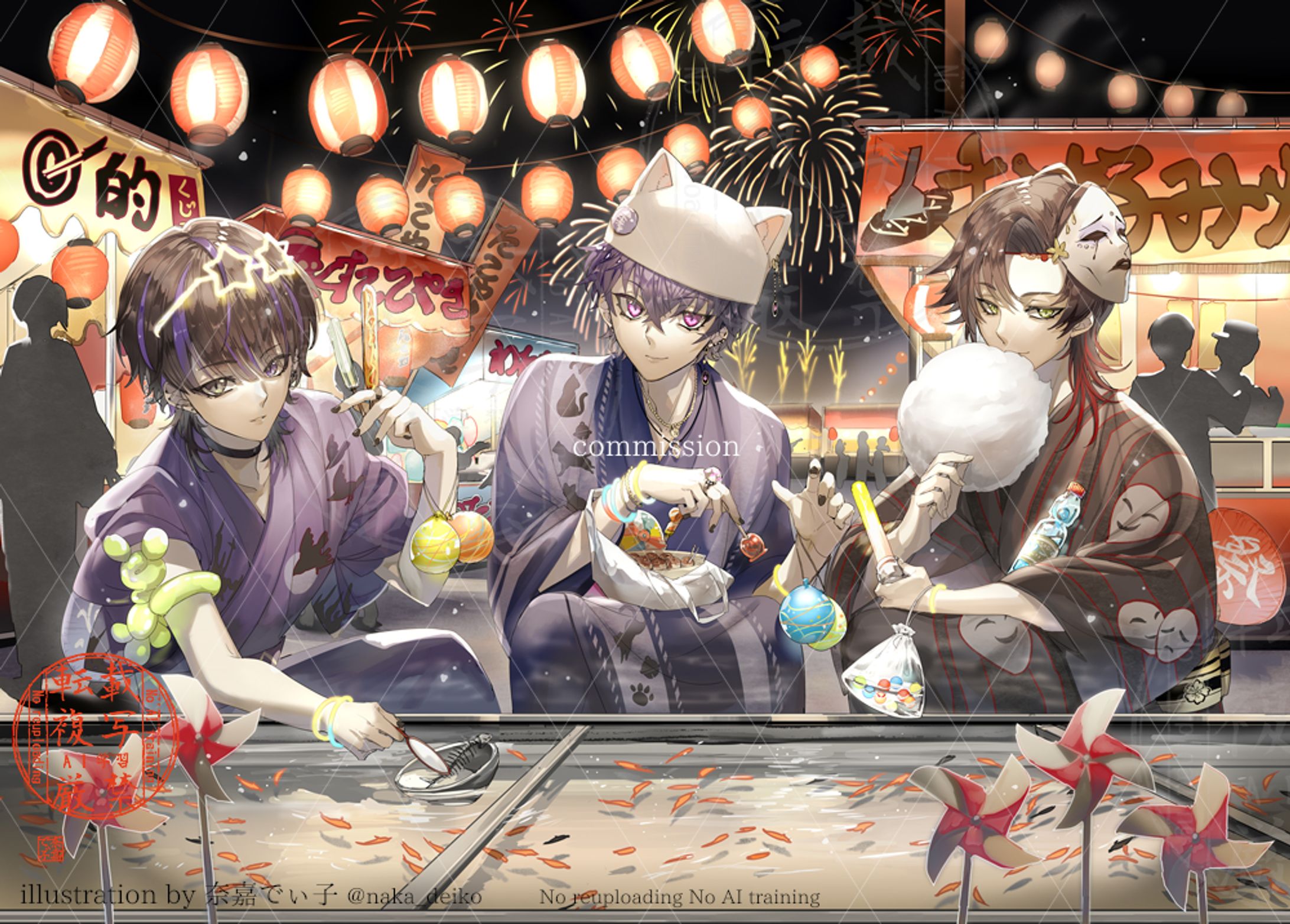 【works】ご活動用一枚絵　夏祭り-1