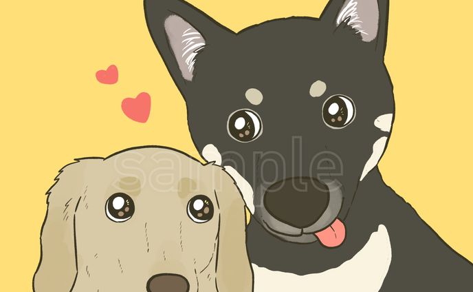 フォトショップ、犬