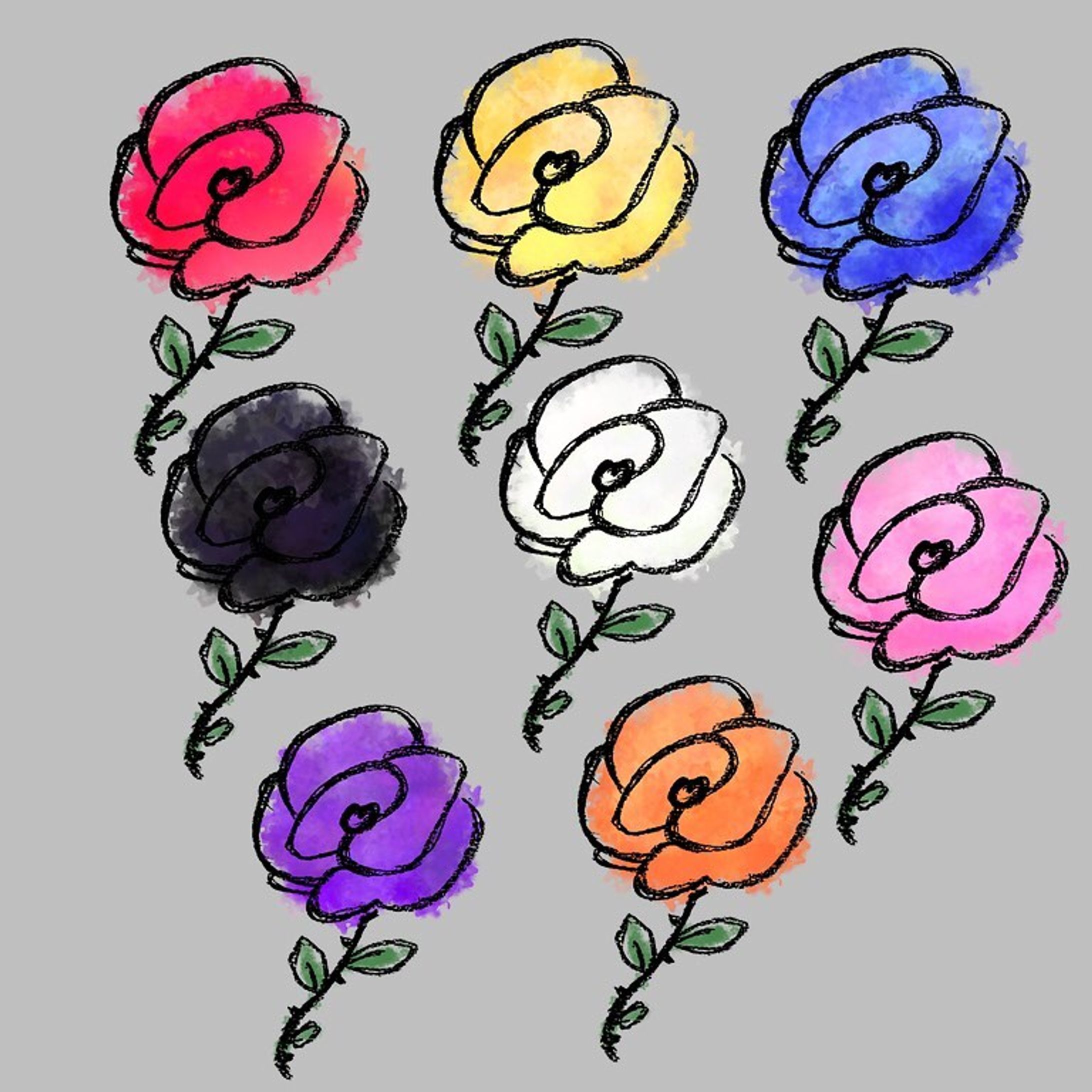 #薔薇  #カラフル-1