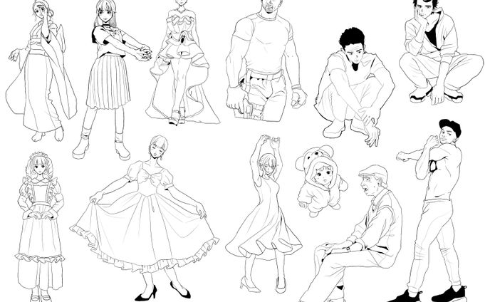スケッチ(線画)