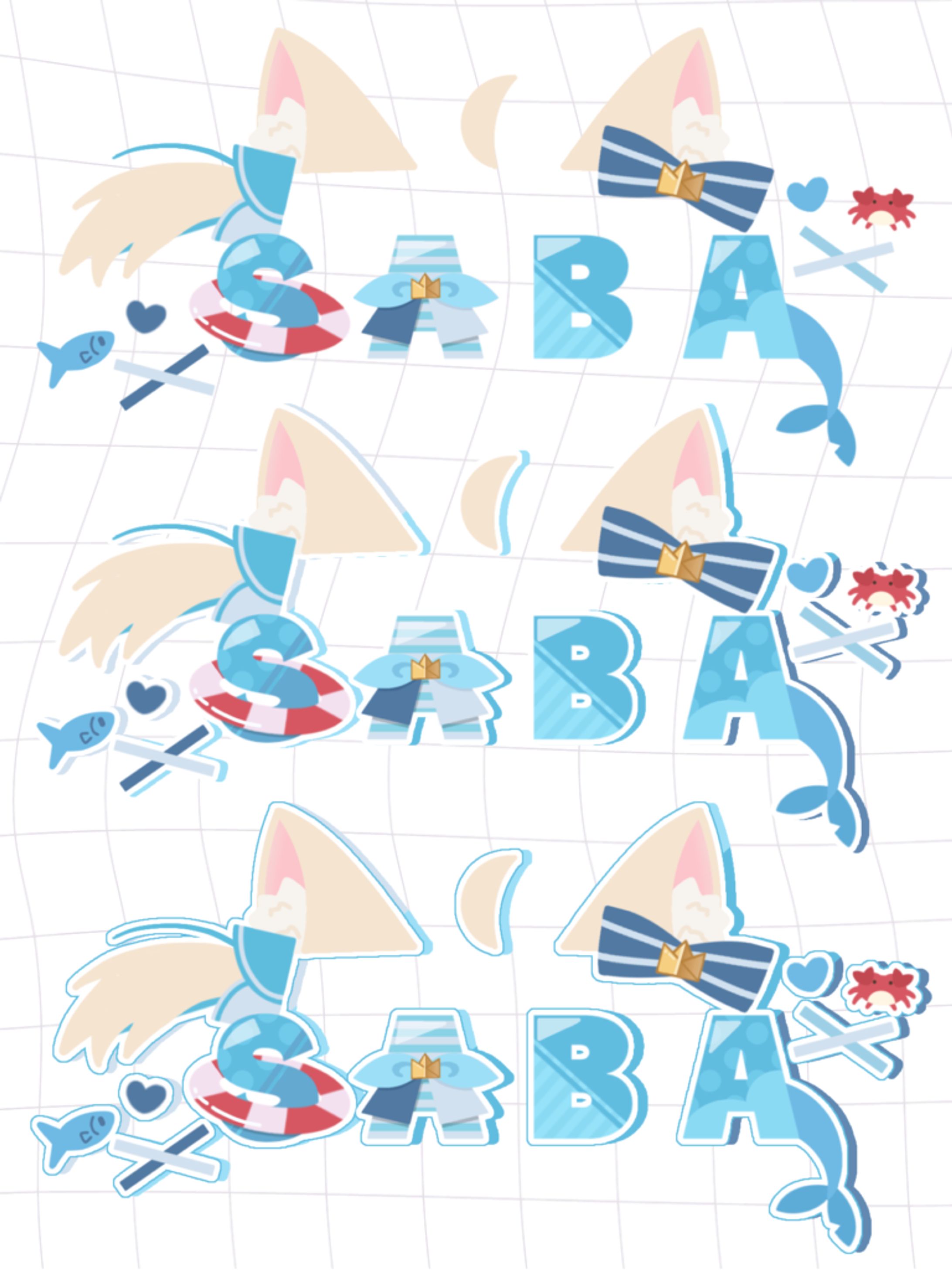 さめこさばちゃんFAロゴ🐱🦈🩵-1