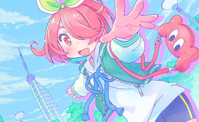 交通応援広告用イラスト(安土桃さん)