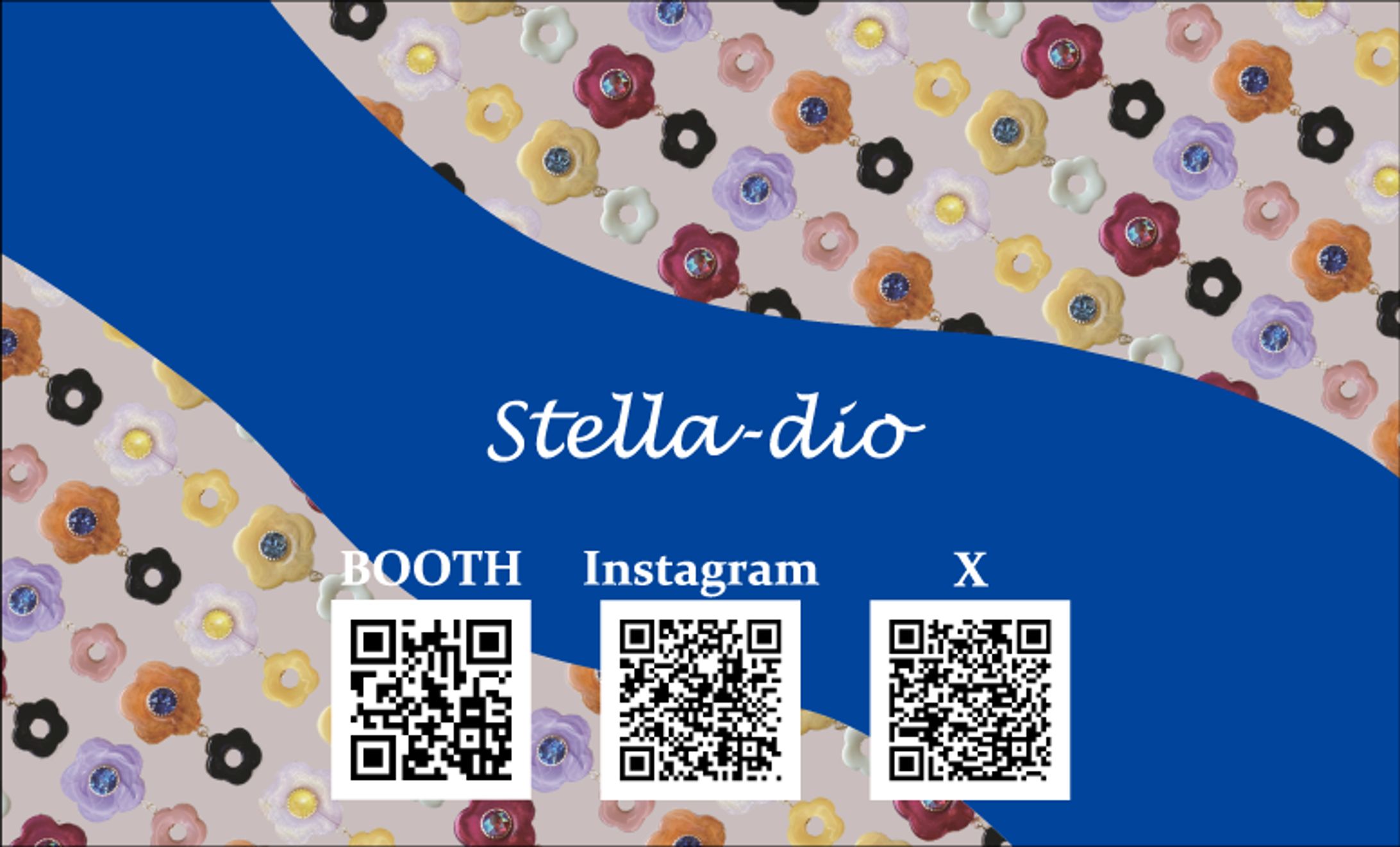 【stella-dio】様　ハンドメイドアクセサリーショップカード-1