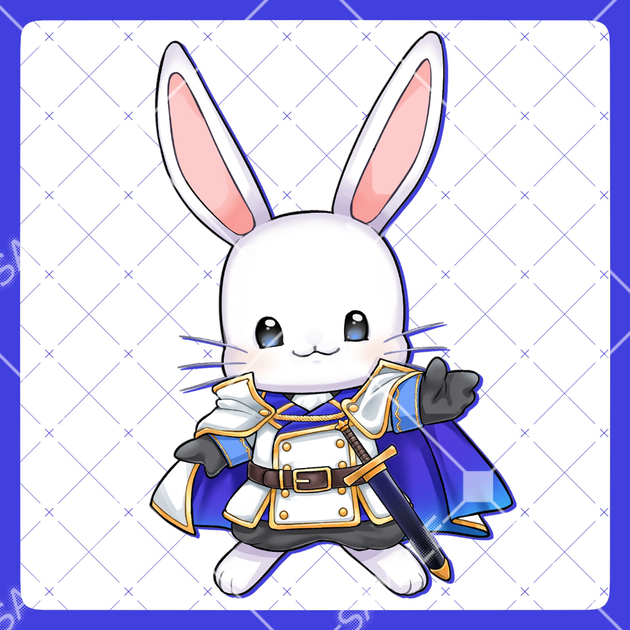 うさぎ騎士団長様 立ち絵デザイン-1