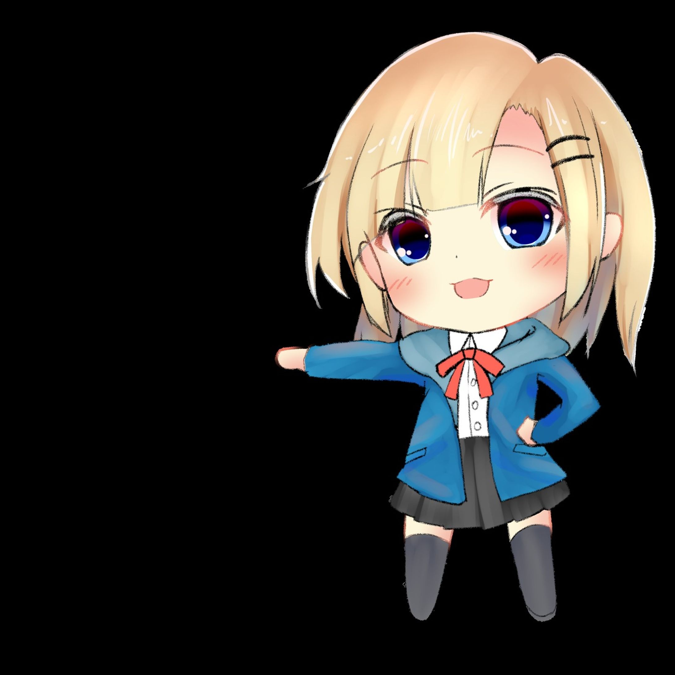 うちの子のSDキャラ描きました( ｀ー´)ノ-1