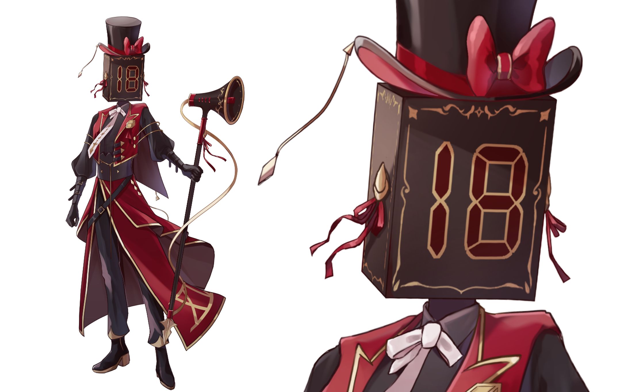 【Work】緒箱 様（立ち絵、三面図）-1