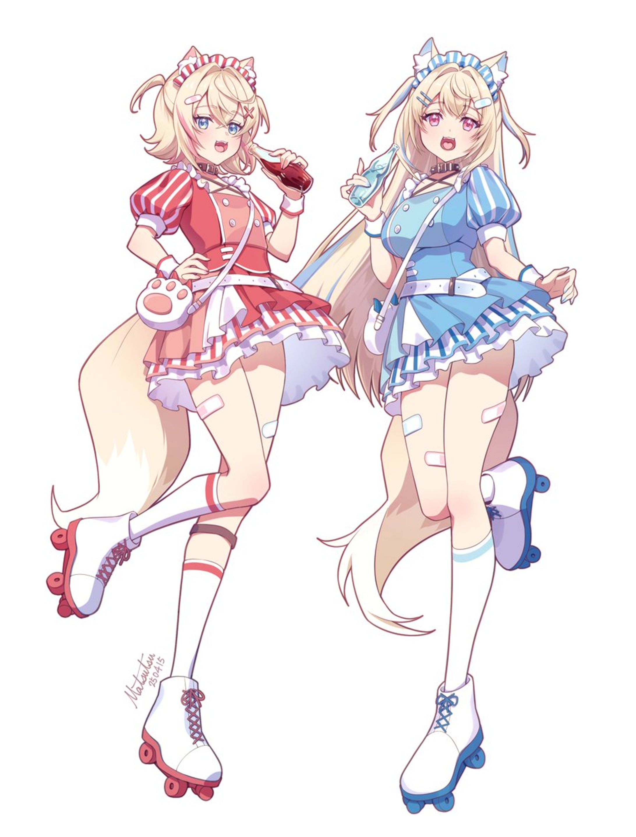 【二次創作】FUWAMOCO Waitress Outfits-1