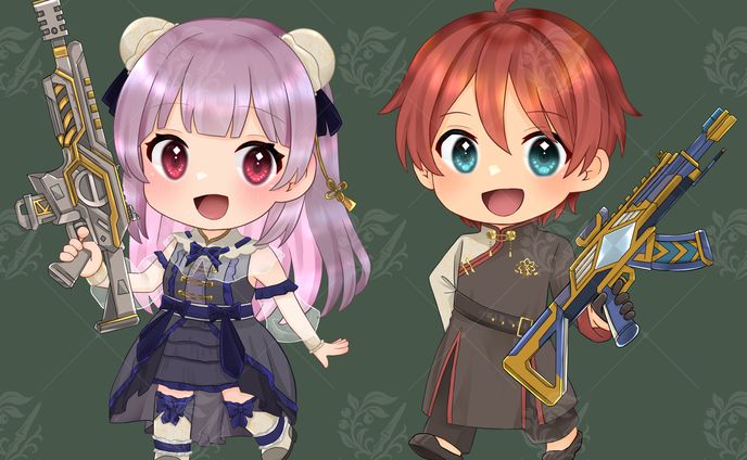 【SDイラスト】藍宵のの 様／藍宵あまね 様