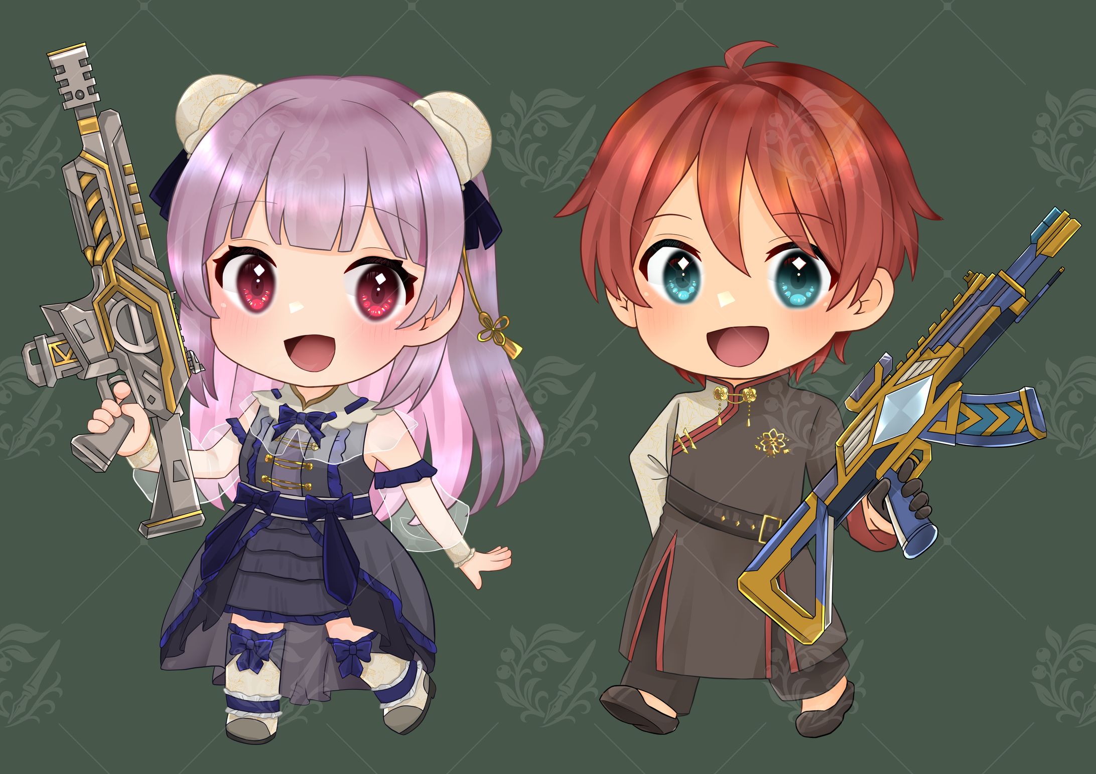 【SDイラスト】藍宵のの 様／藍宵あまね 様-1