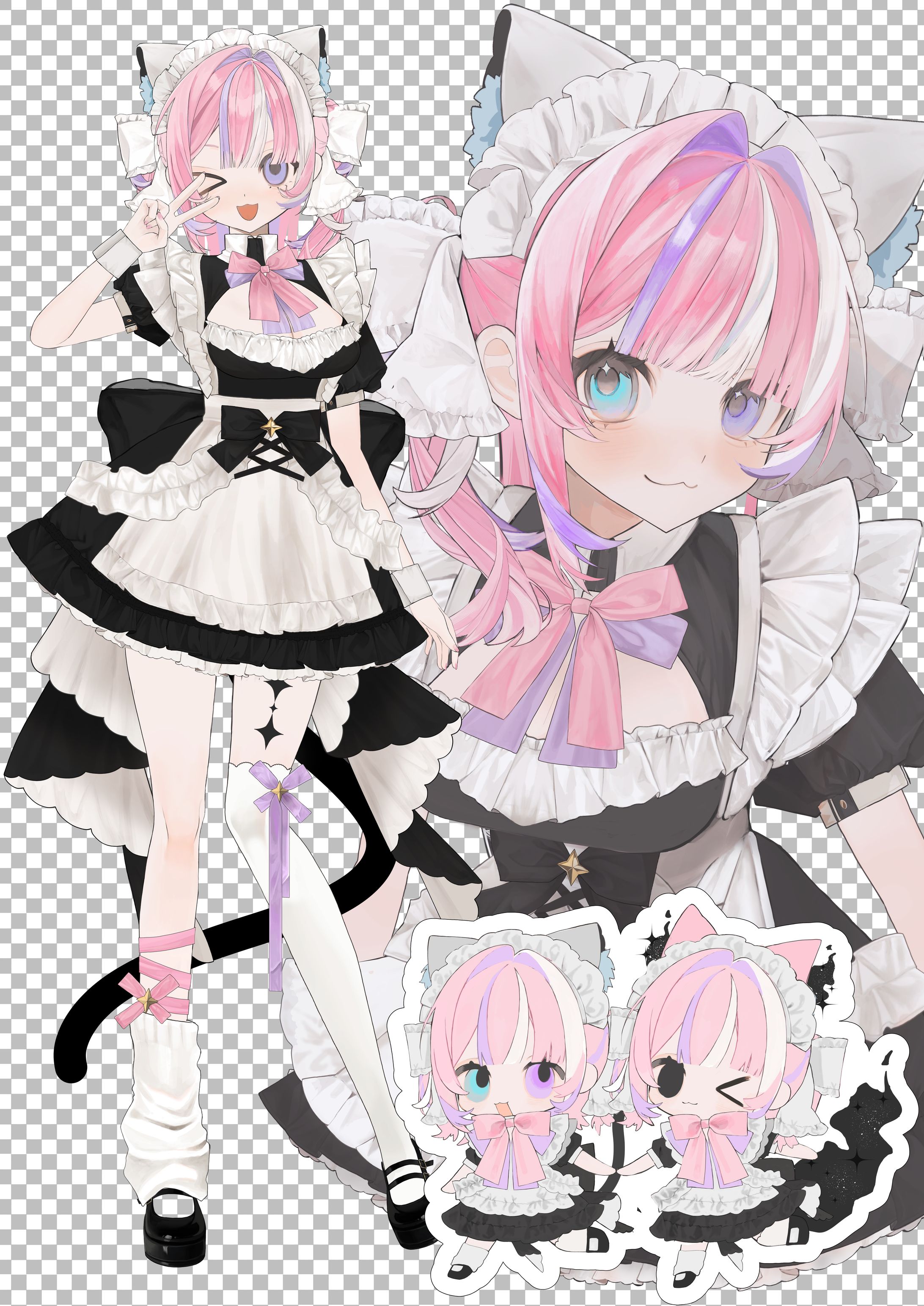 化け猫メイドイラスト-1