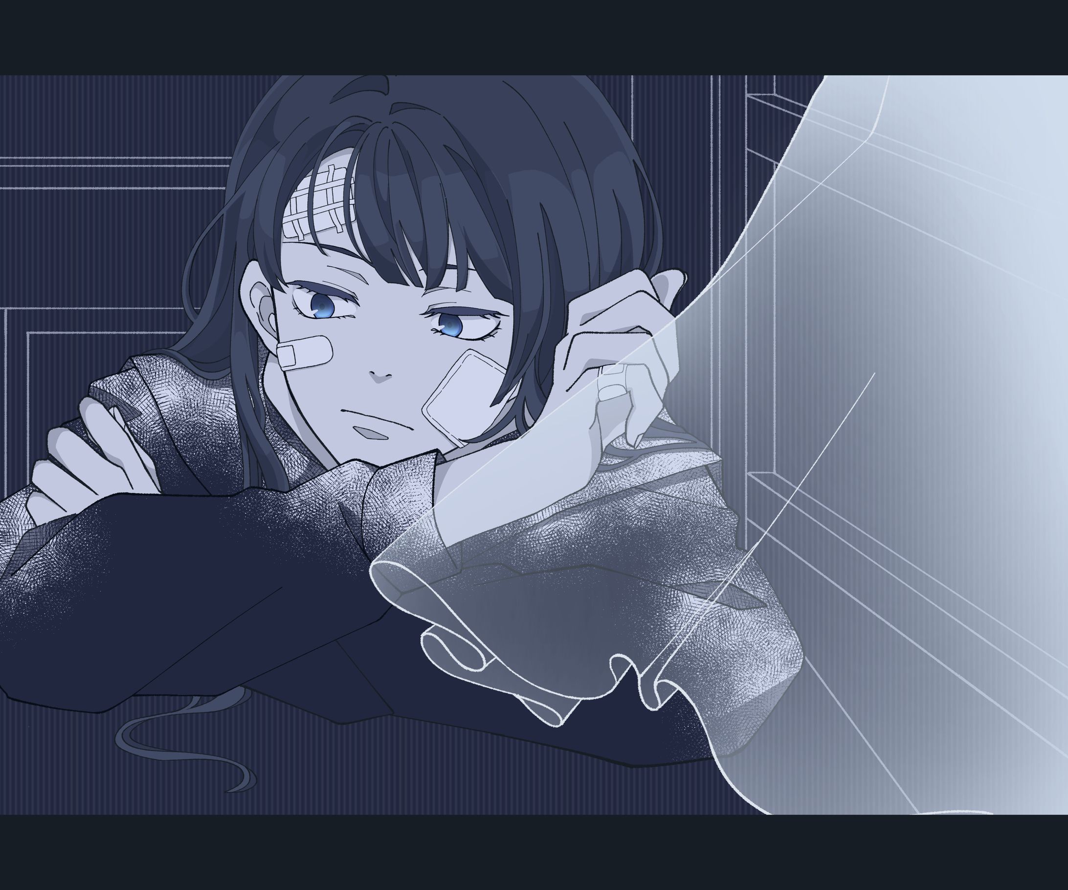 【創作イラスト】Blue-1