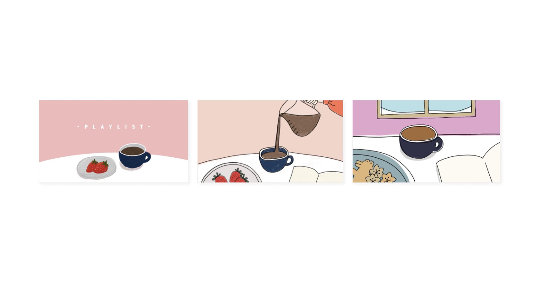 ふたりでほっぺ YouTubeサムネイラスト-1