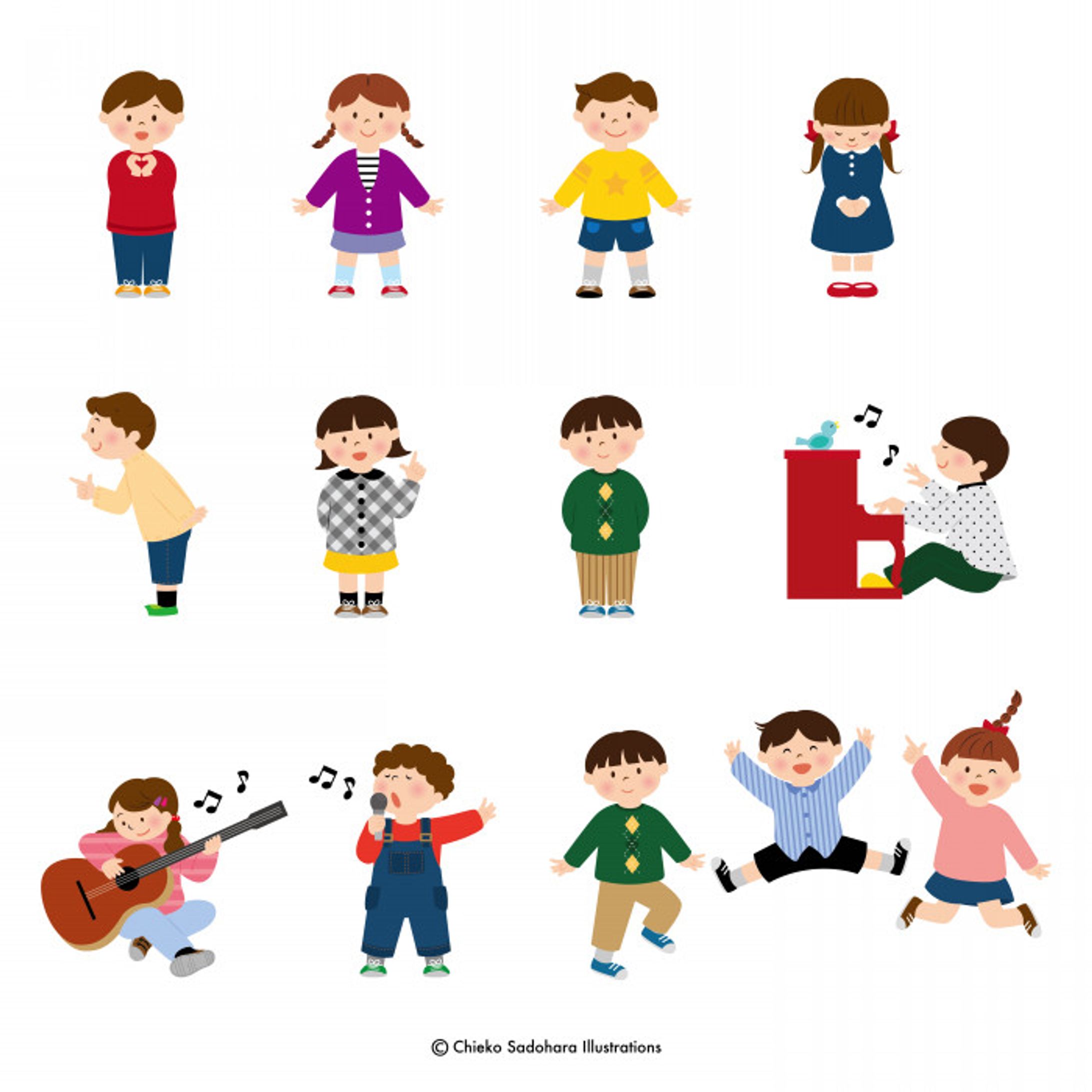 キッズ音楽カフェ bee vamp 様「店内POP用イラスト」-1