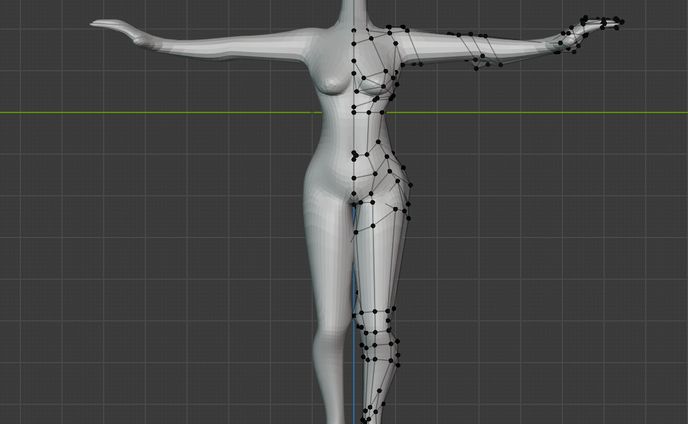 3Dモデル　女性　表