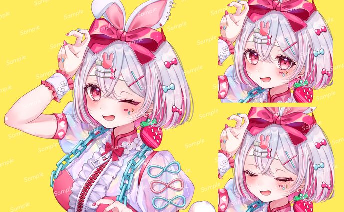 【お仕事】朱々ヒカリ様　歌ってみた動画用イラスト