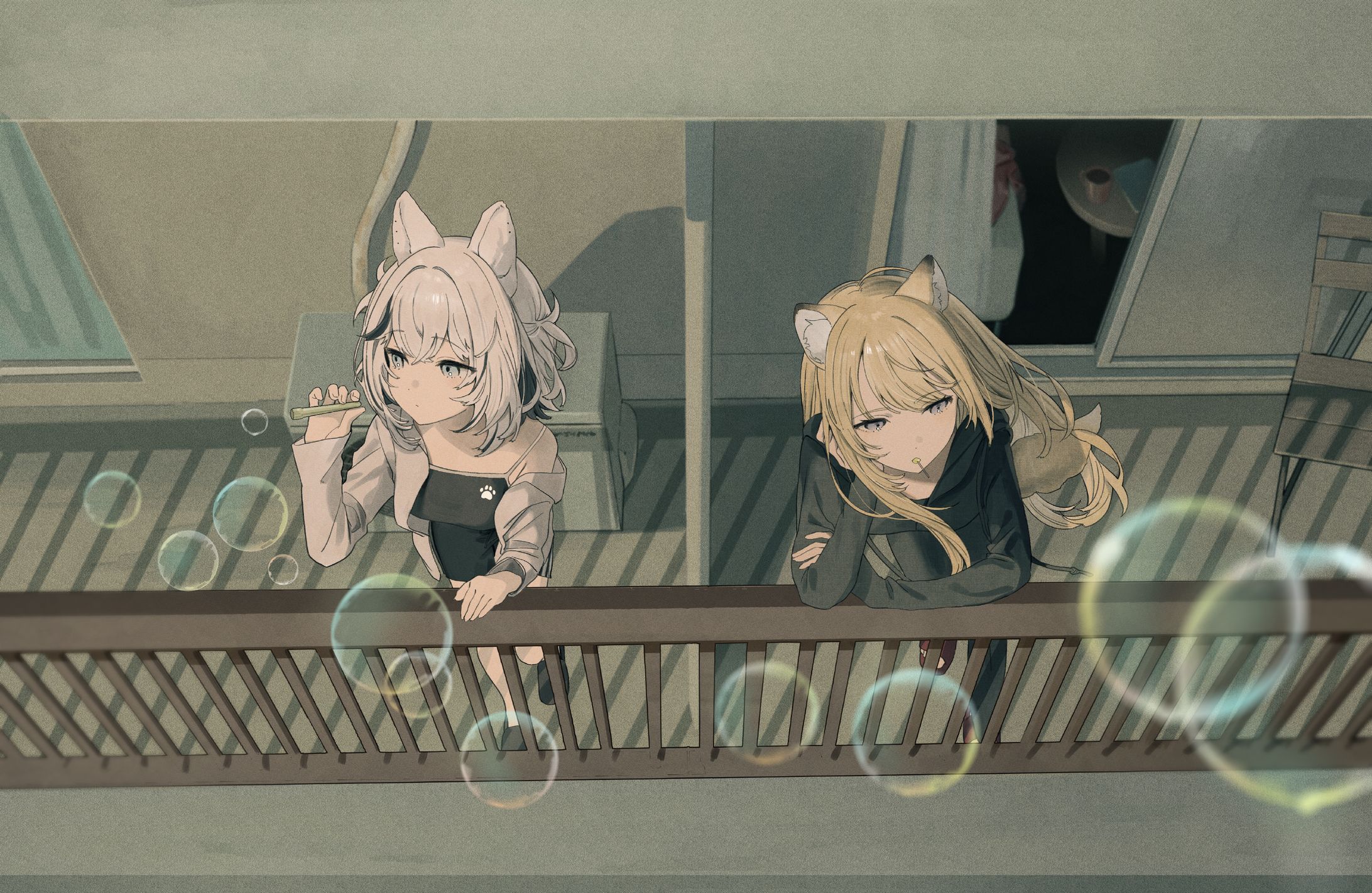 KMNZ LITA×TINA 「ベランダ / ヤングスキニー feat. 戦慄かなの 」MVイラスト-1