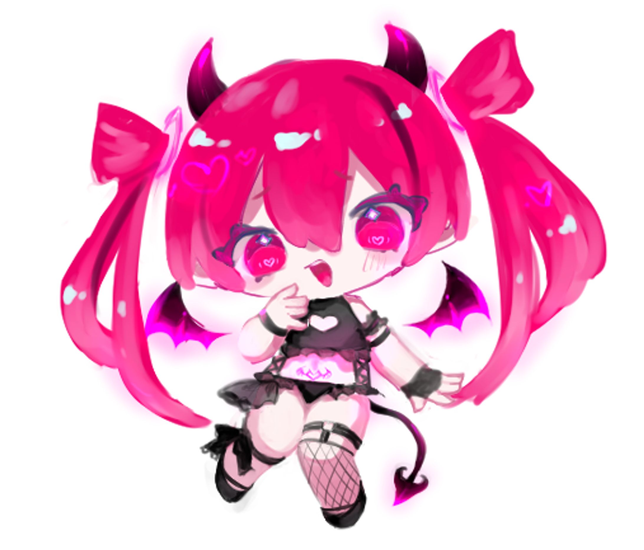 SDキャラ 厚塗り サキュバス -1