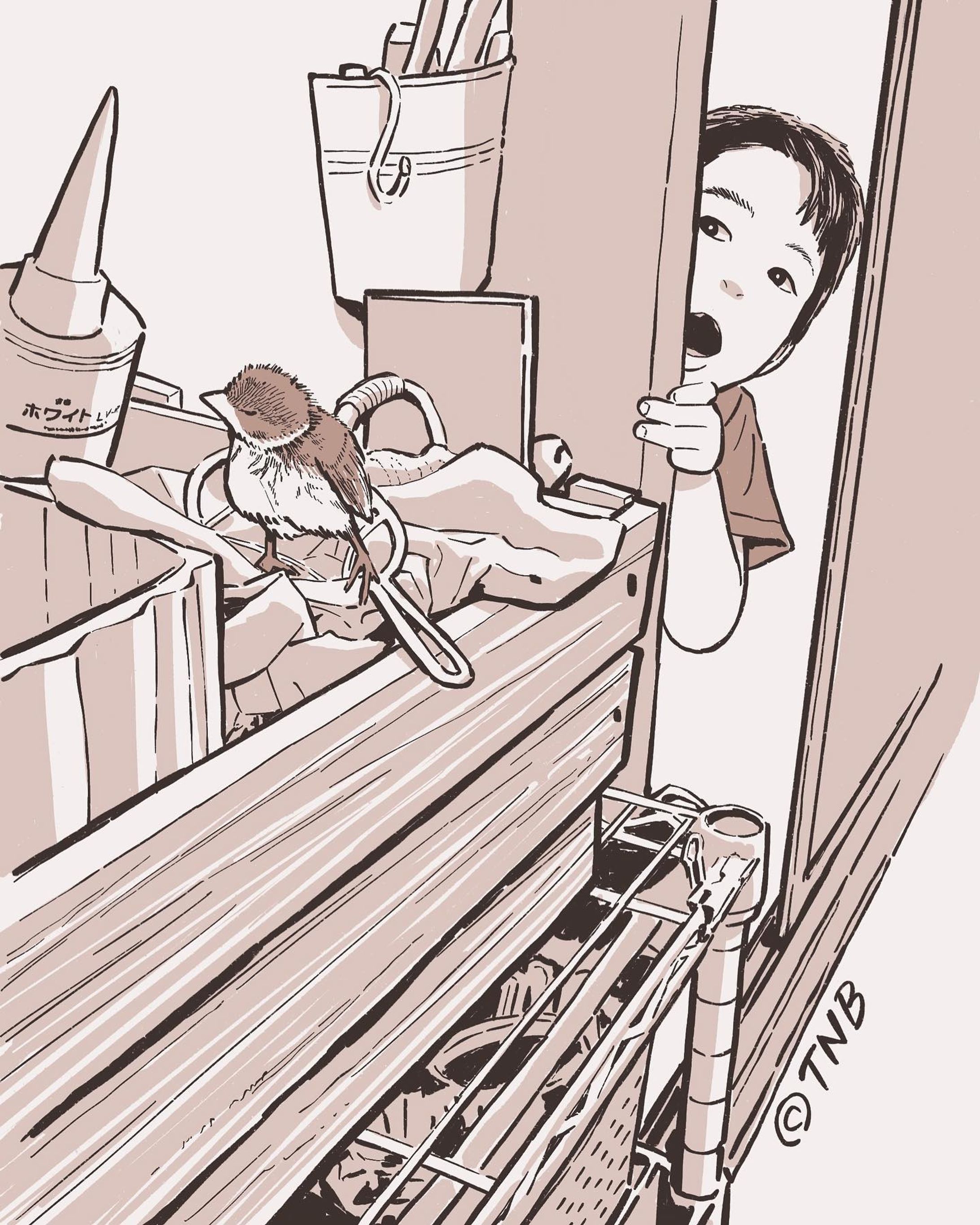 Small visitor
#うちの息子のポートレイト
#illustration #portrait #boy-1