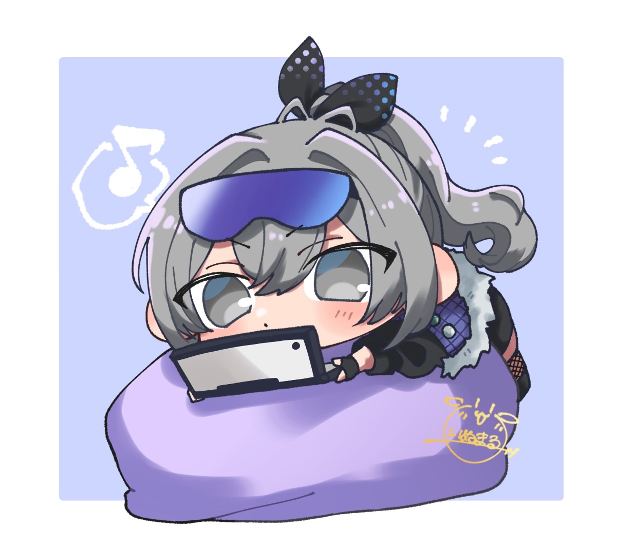 もみじ様　ご依頼絵　銀狼-1