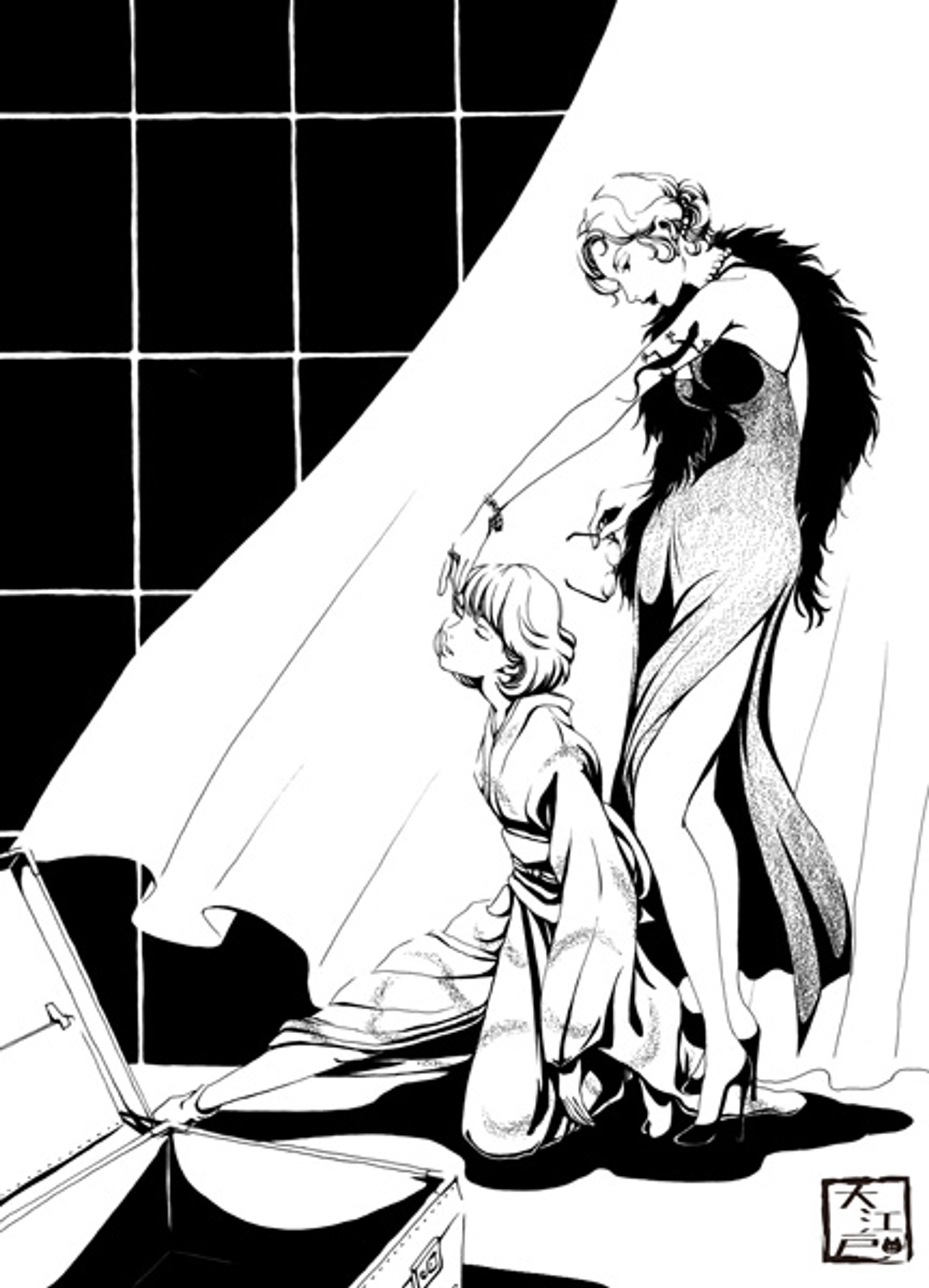 白黒イラストサンプル-1