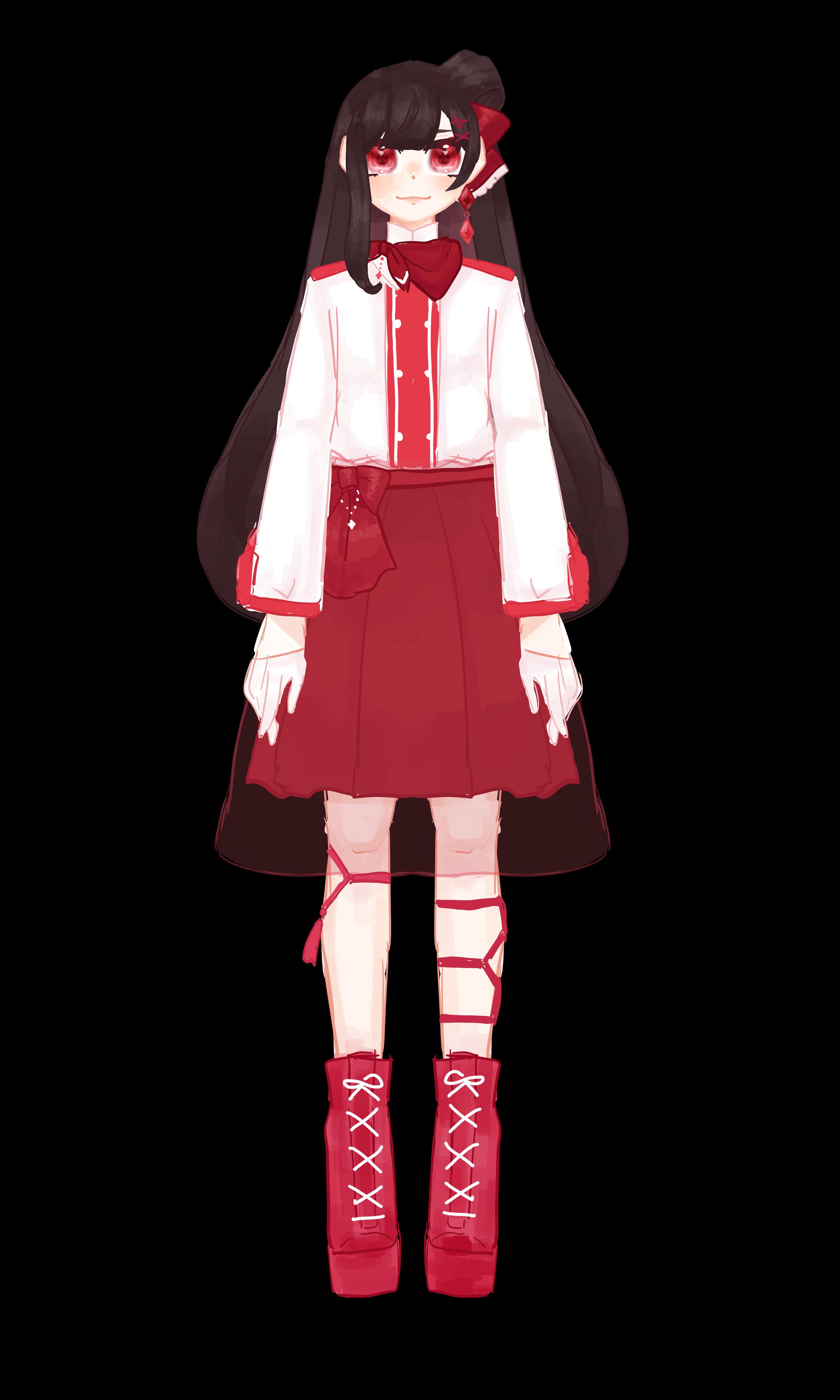 伊能勢 芽依 Live2D立ち絵/三面図/モデリング [お手伝い]-1