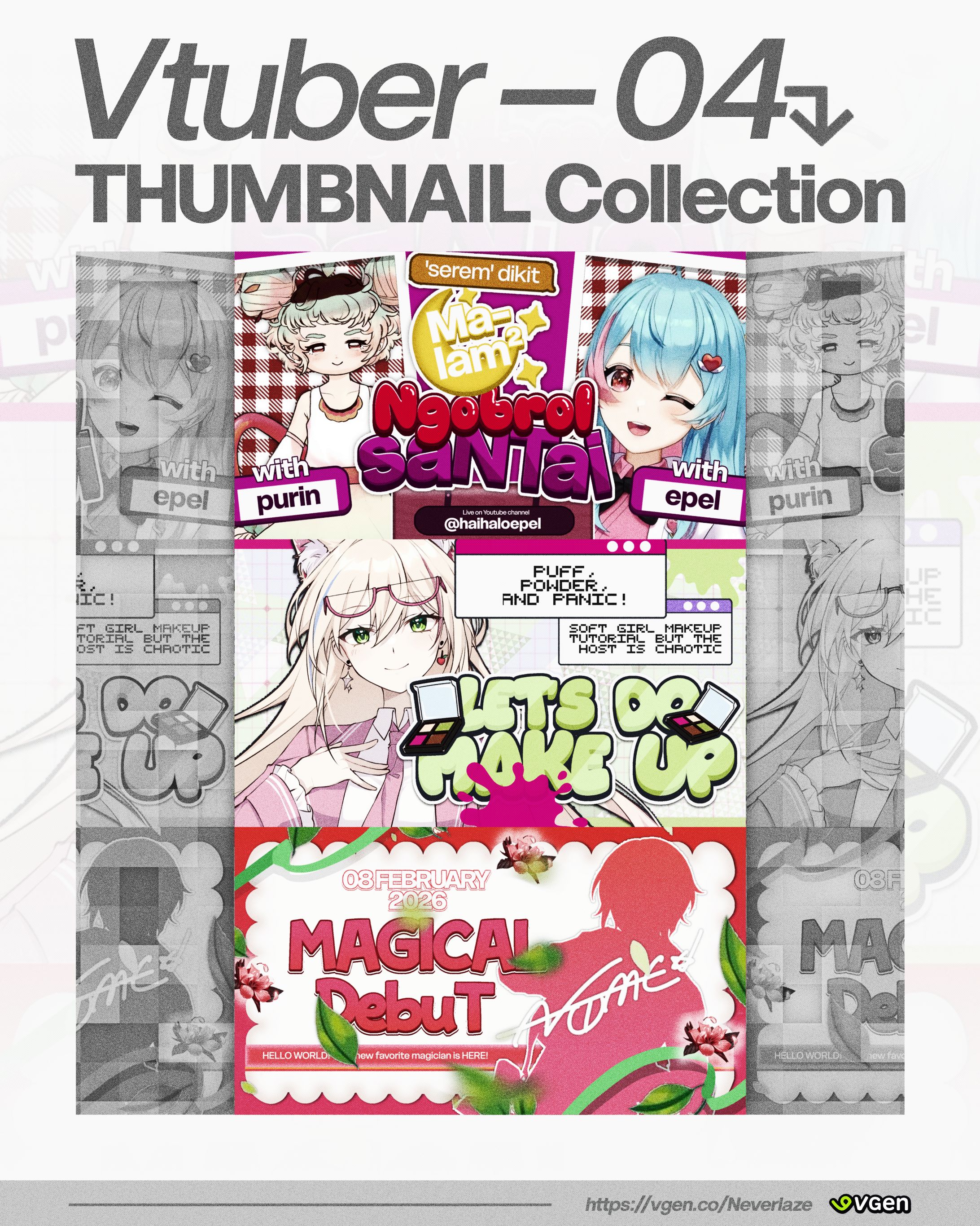 [FAN MADE] VTUBER THUMBNAIL DESIGN WORK COLLECTION 04-1