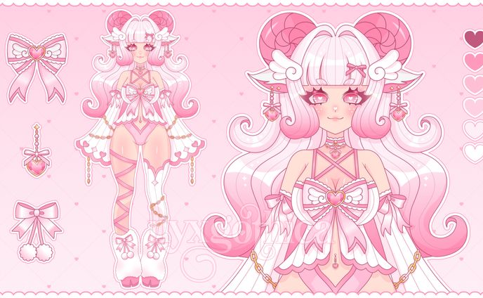 Pink Ram Adoptable Girl