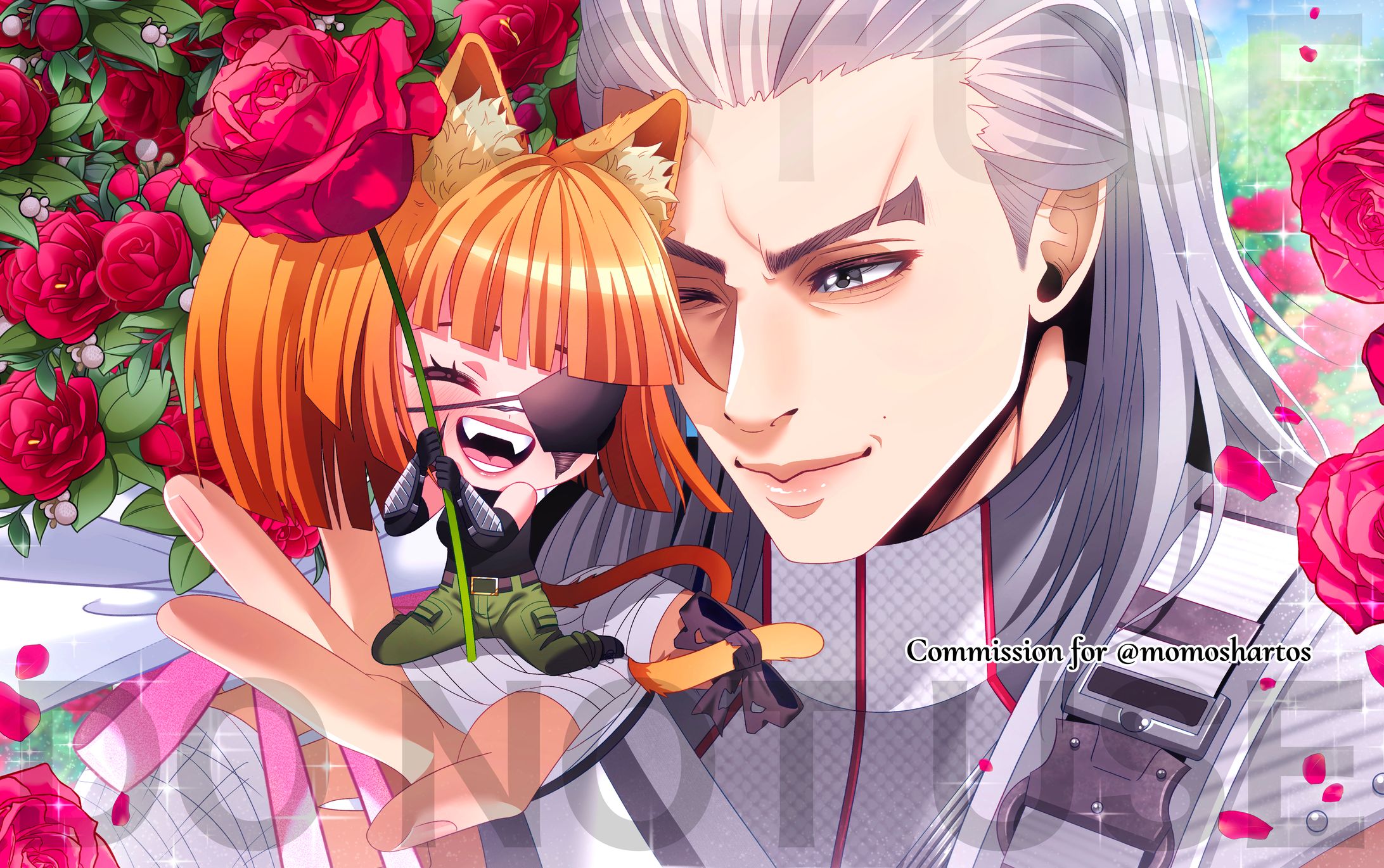 Commission for Momoshartos in colored illustration-1