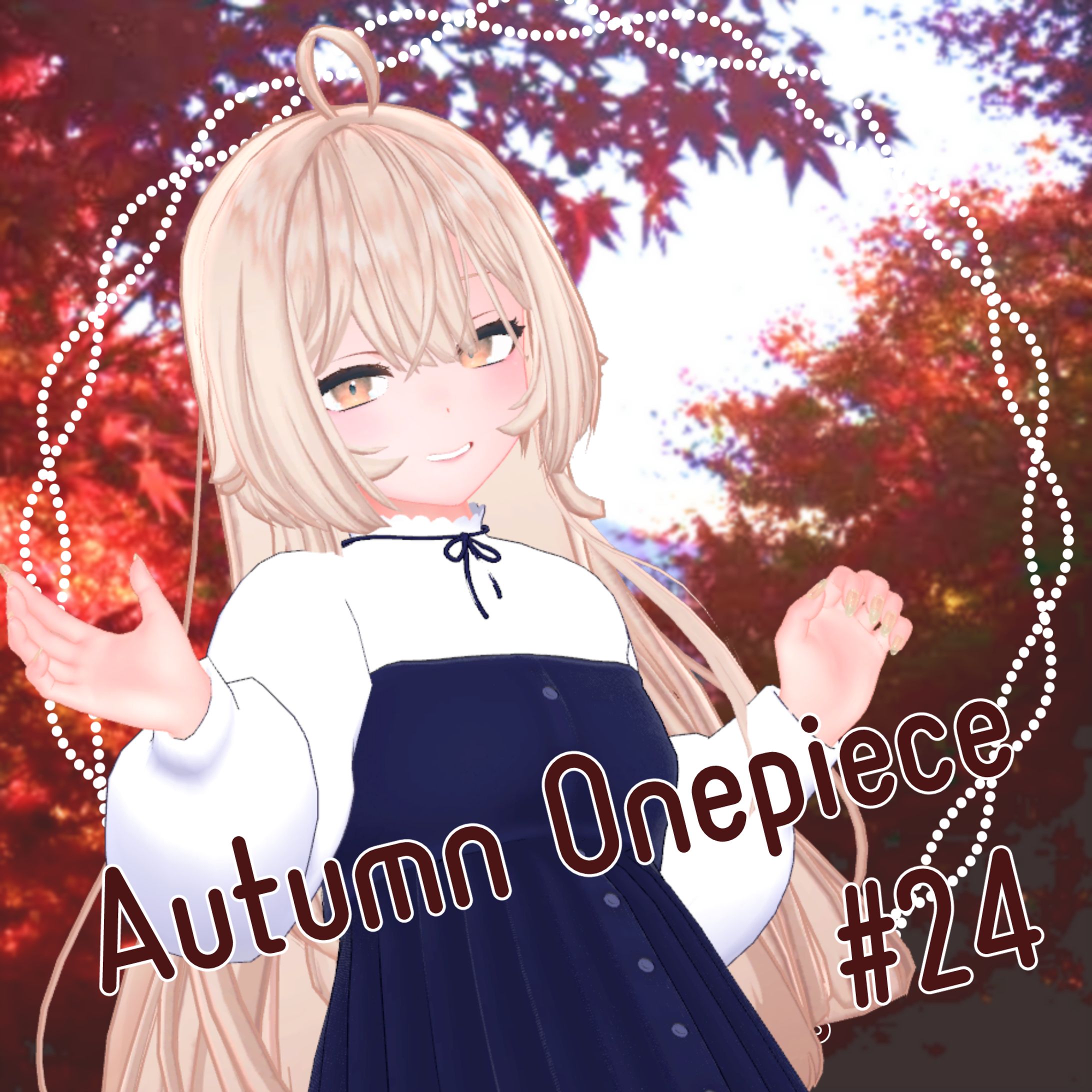 3D衣装/【20アバター対応】Autumn Onepiece #24【VRC想定】-1