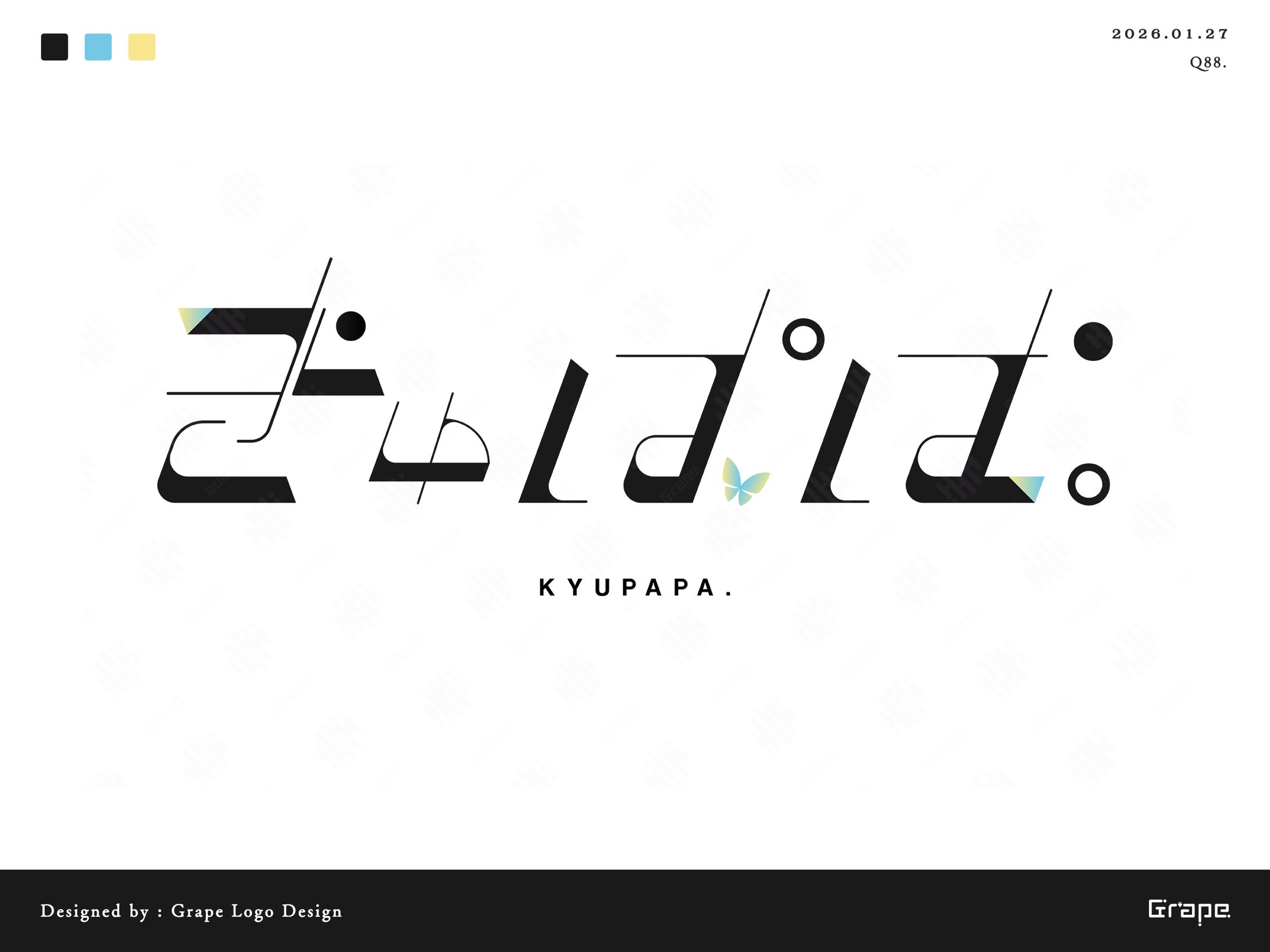 きゅぱぱ。様　ネームロゴ-1