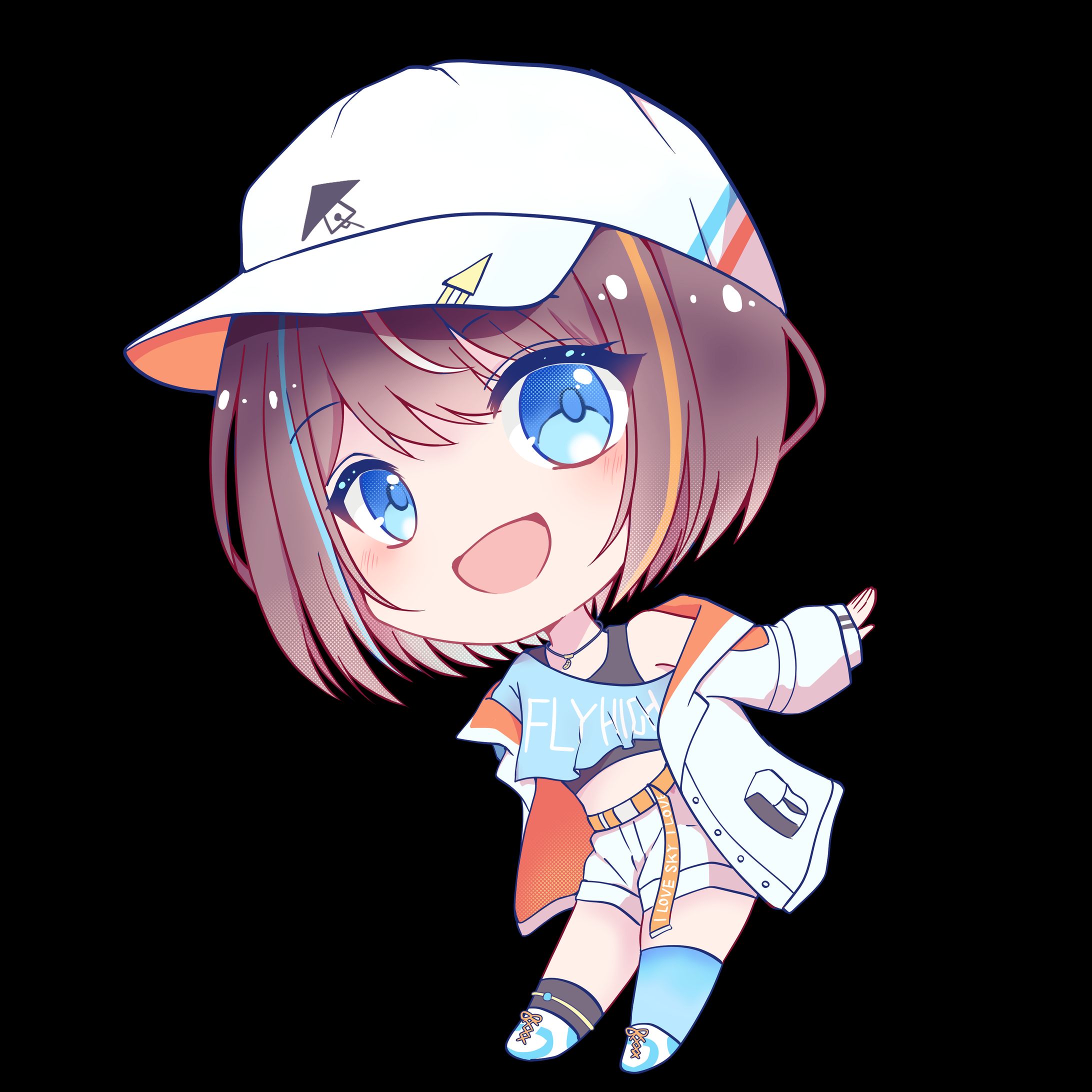 ミニキャライラスト（羽澄ほかぜさん）-1