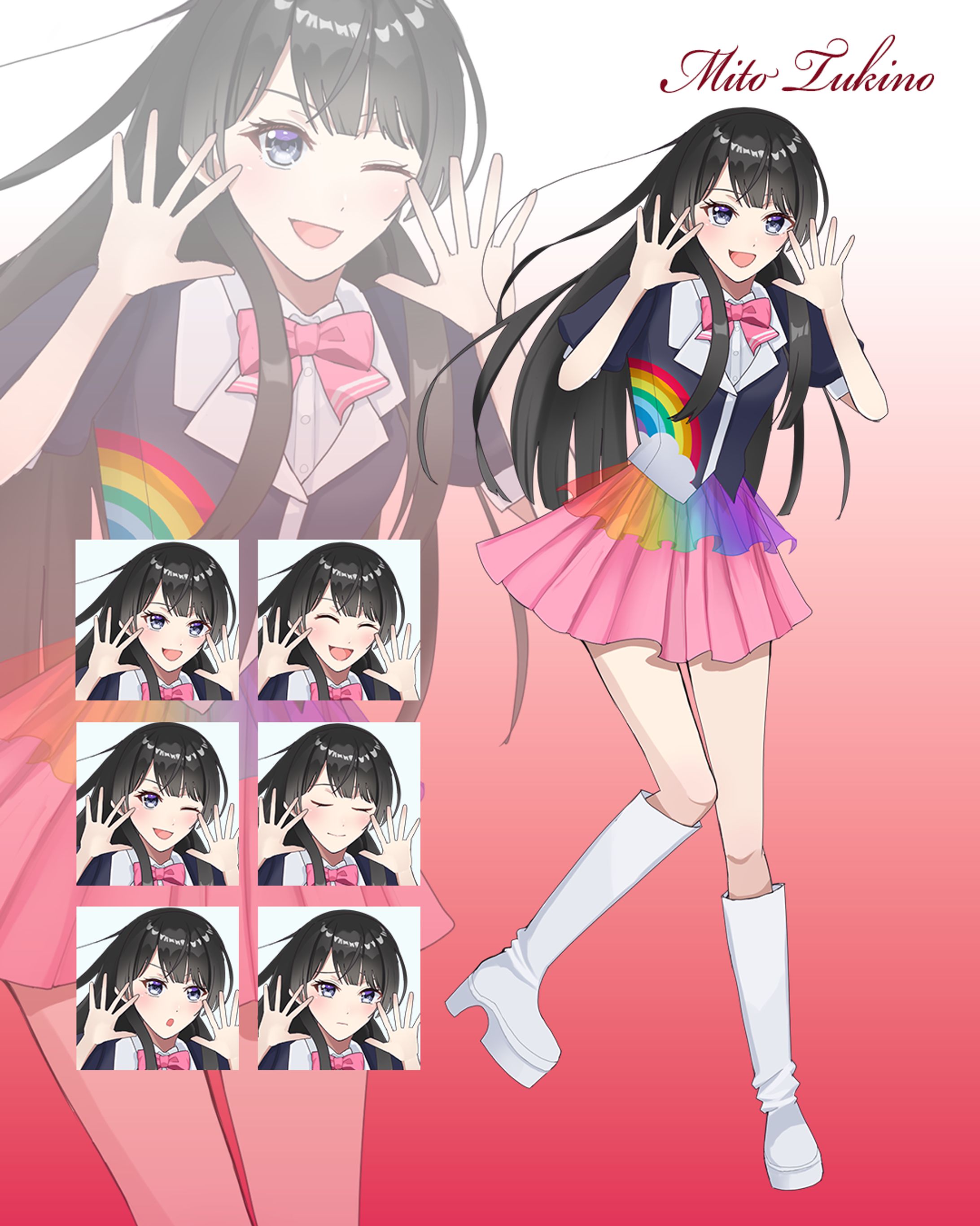 全身イラスト（表情差分付き）※こちらは自作FA動画に利用したものです-1