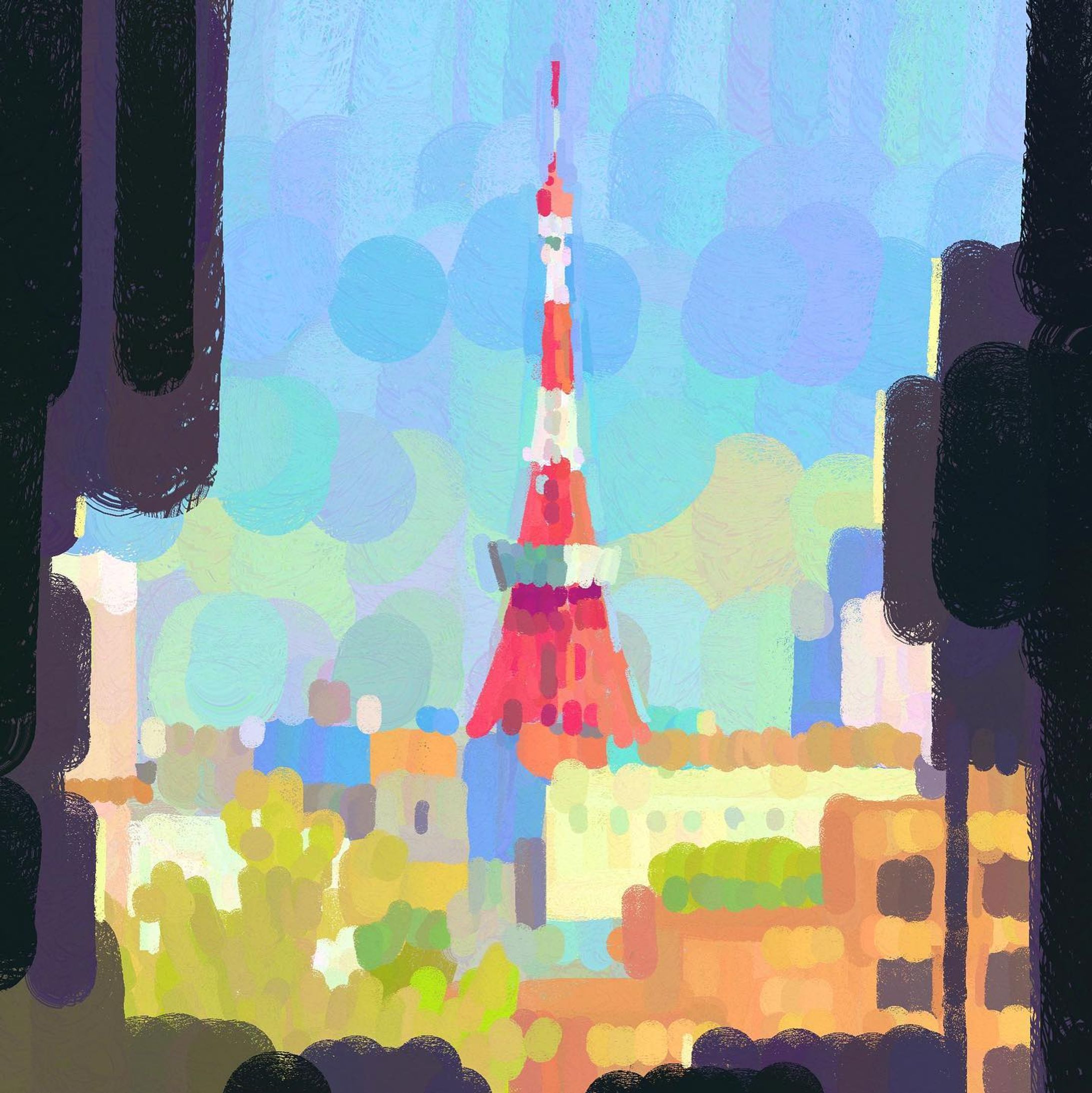 08/30 Pleinairpril 
It’s my fifth year in Japan, and I’m surprised by the fact that I haven’t painted Tokyo tower for one single time. 
Now I did it, in an impressionistic way that they love🤷🏻‍♂️.
@warriorpainters 
.
.
.
#art #artwork #painting #paintingart #pleinairpainting #pleinair #pleinairpril #pleinairchallenge #tokyotower #heavypaint-1