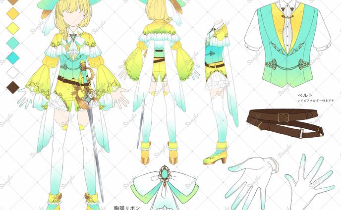 TRPGキャラクター 衣装デザイン