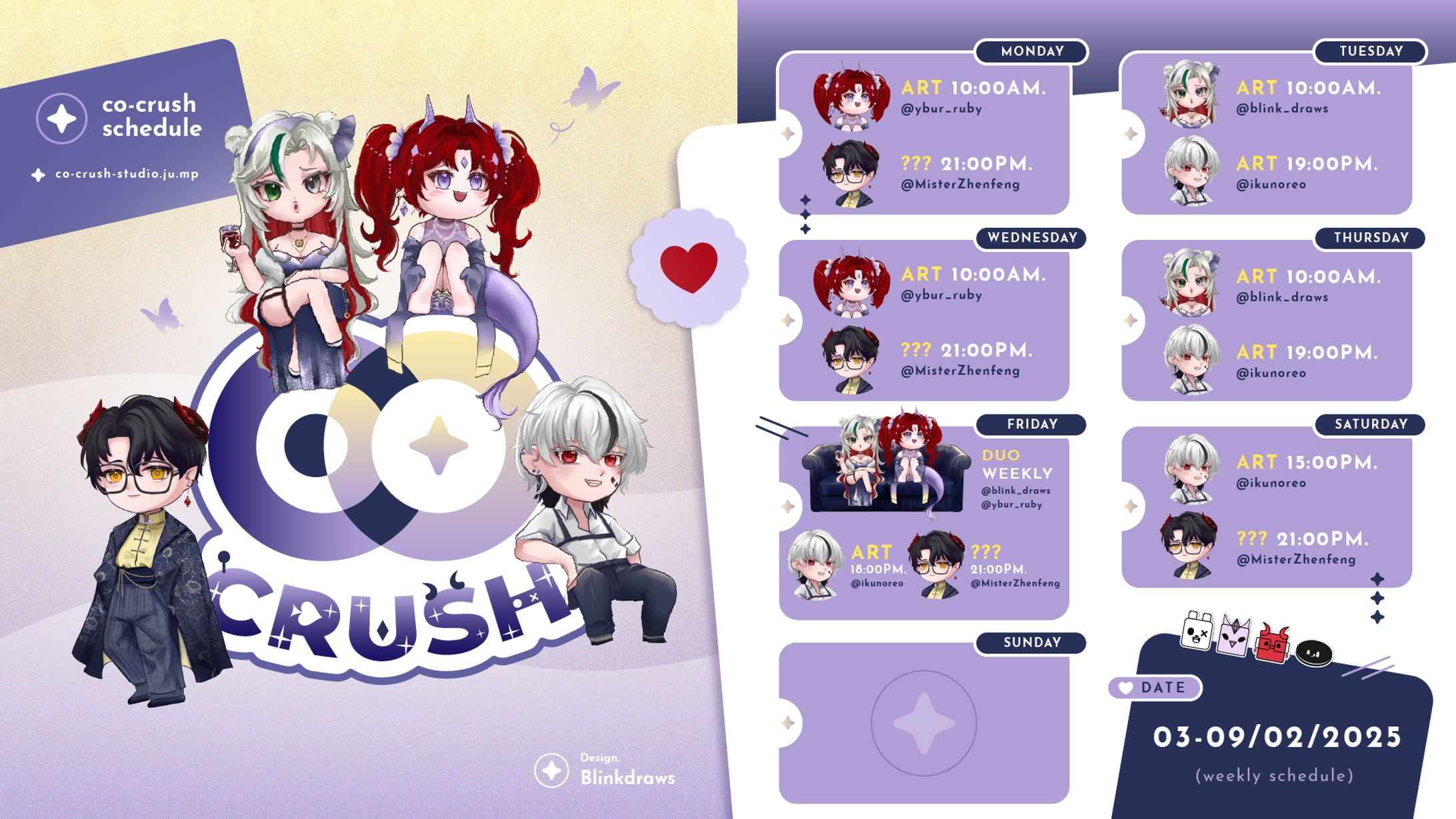 Stream Schedule for CO-Crush-1