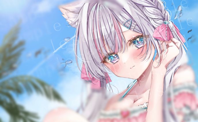 羽澄しおりさん/水着イラスト