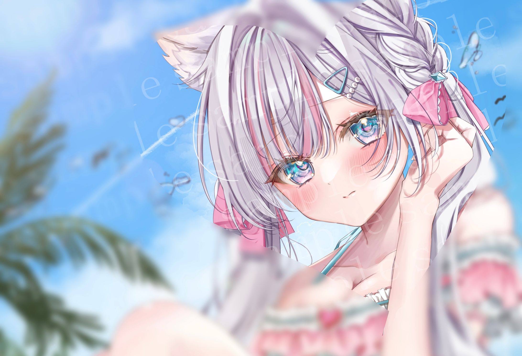 羽澄しおりさん/水着イラスト-1